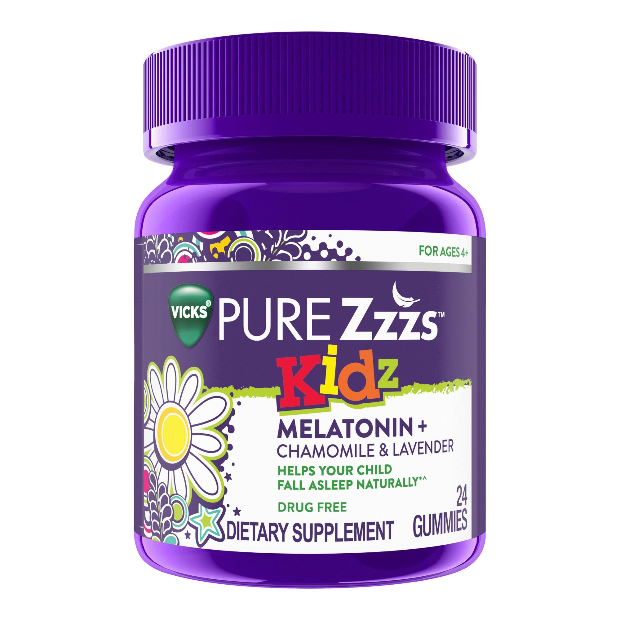 Children's Sleep Aid Vicks® Pure ZZZ's 24 per Bottle Gummy