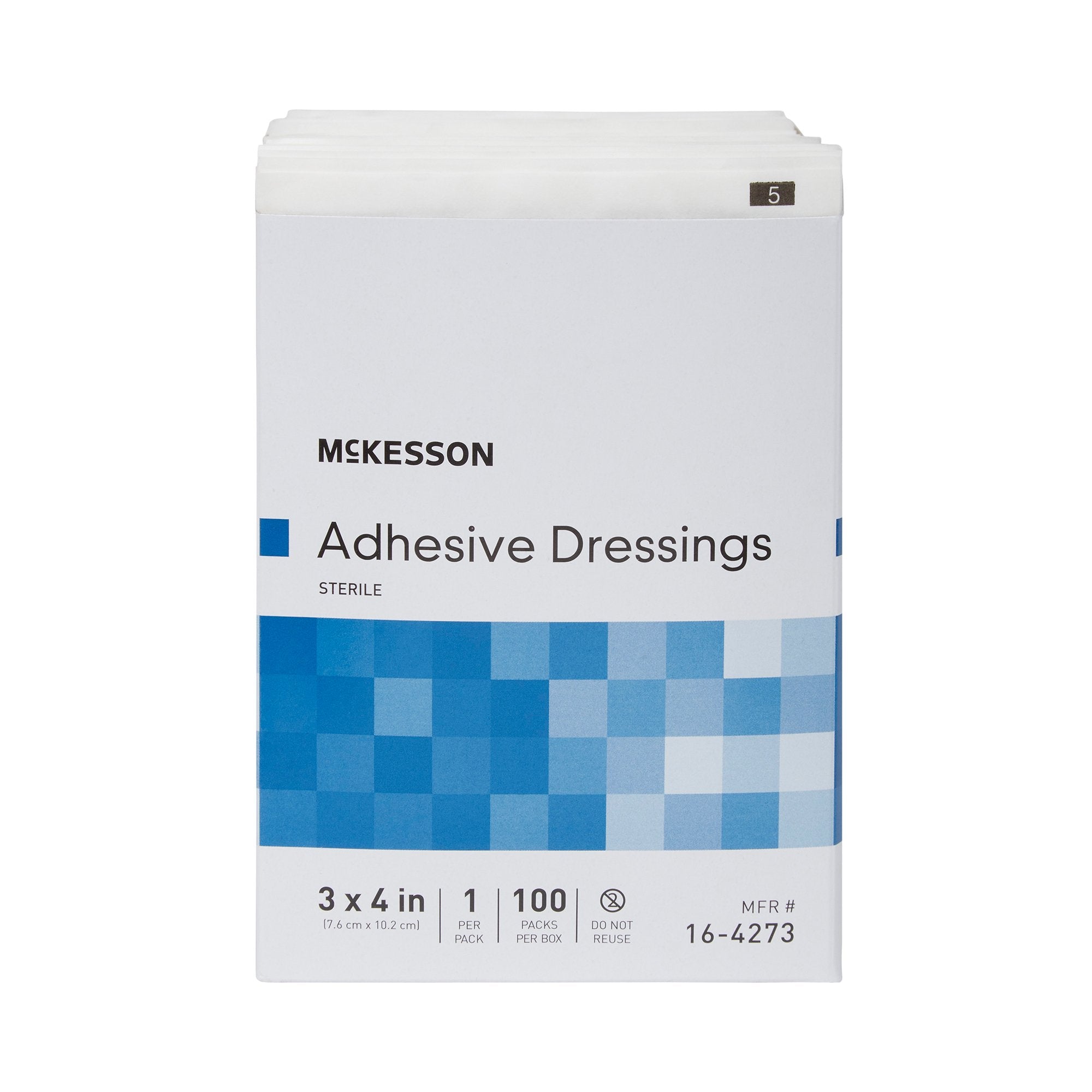 McKesson White Adhesive Dressing, 3 x 4 Inch