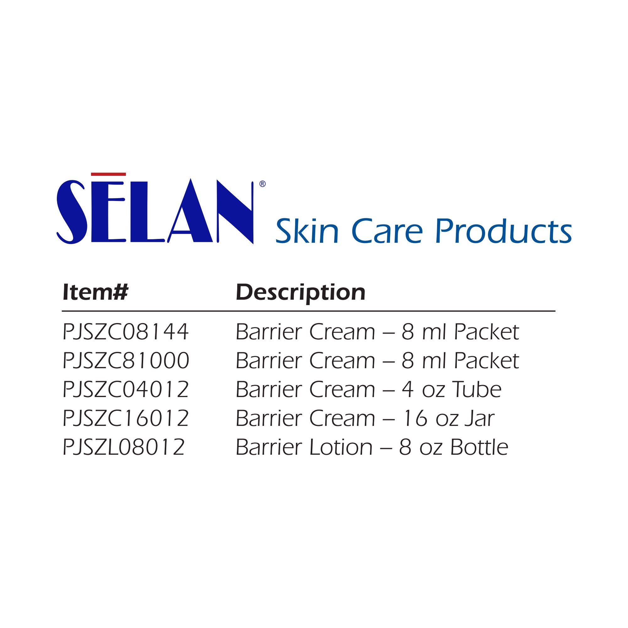 Selan+® Zinc Oxide Barrier Cream and Lotion, 8 mL Individual Packet