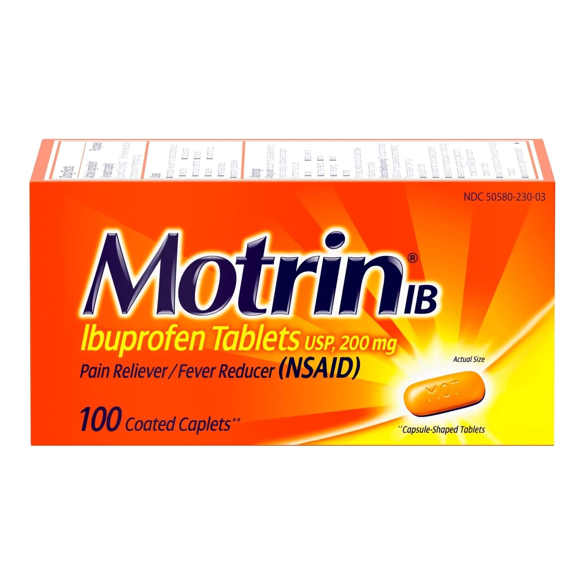 Pain Relief Motrin® IB 200 mg Strength Ibuprofen Capsule