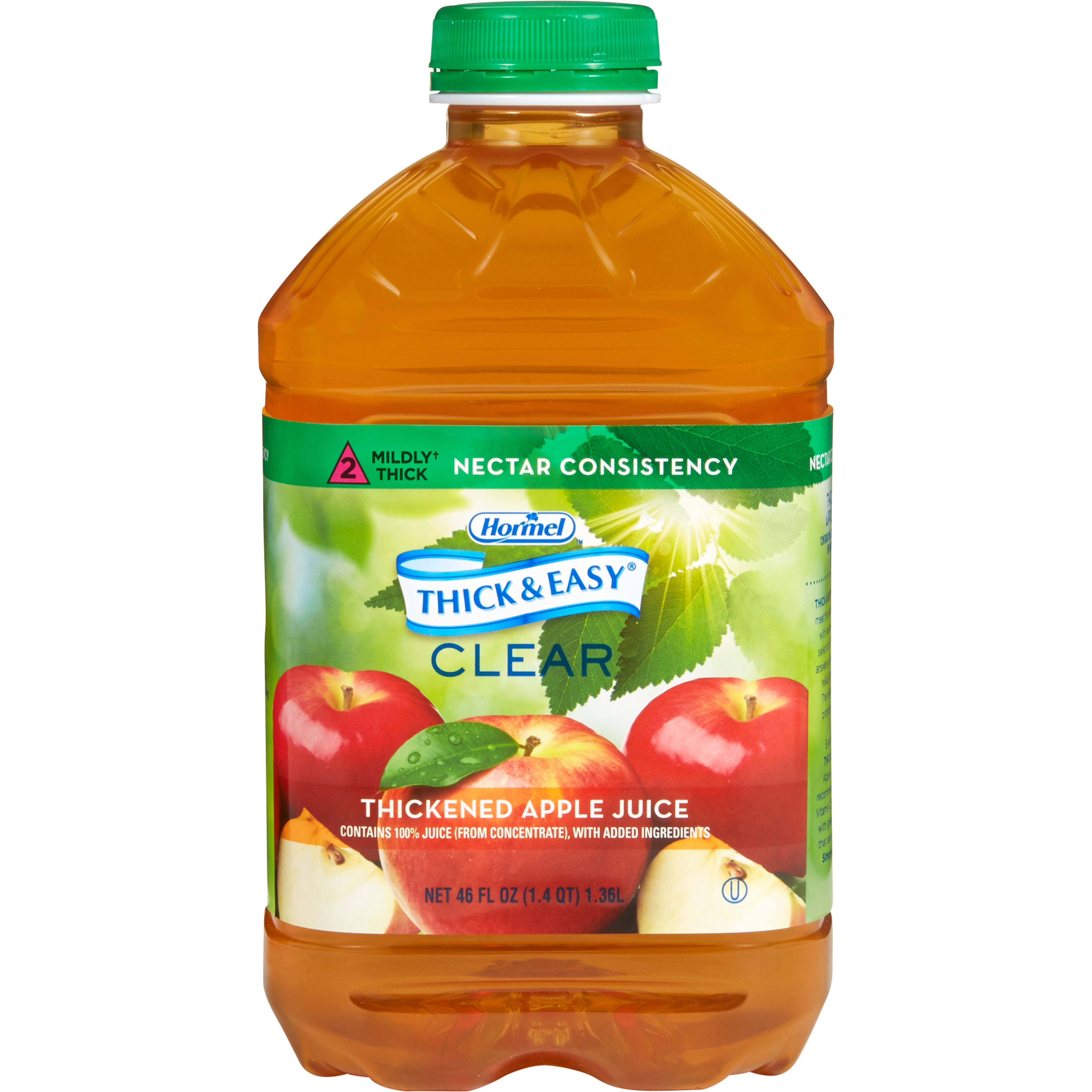 Thickened Beverage Thick & Easy® 46 oz. Bottle Apple Flavor Liquid IDDSI Level 2 Mildly Thick