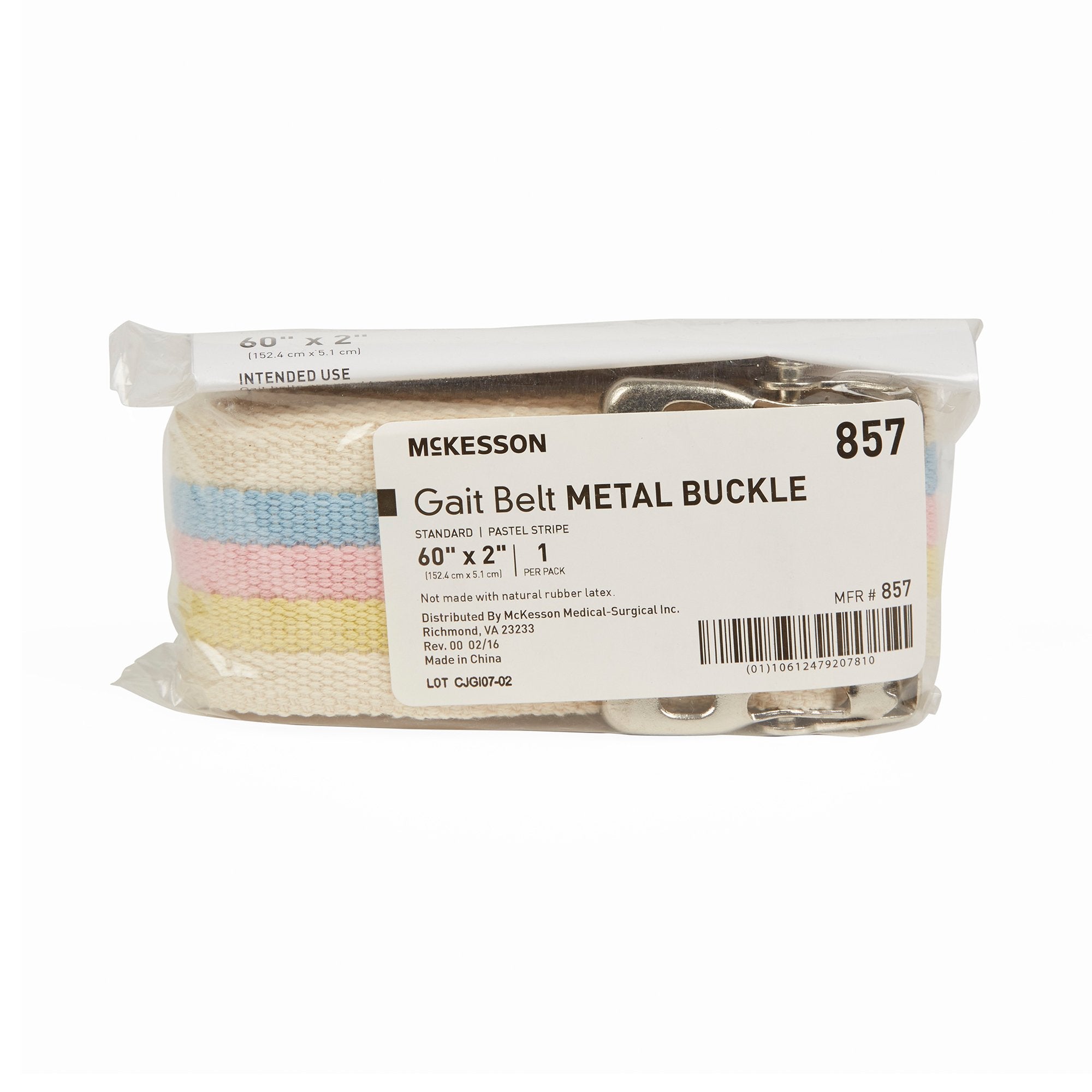 McKesson Gait Belt, 60 Inch, Pastel Stripe