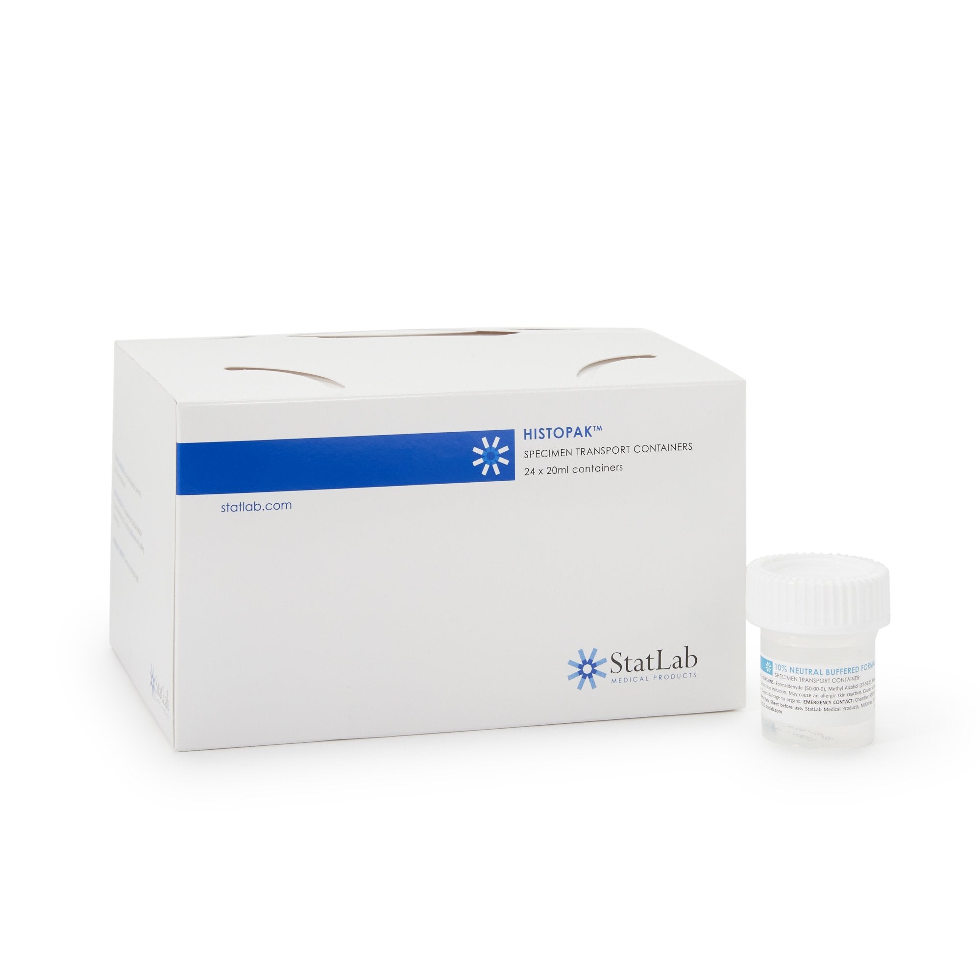 StatClick™ Prefilled Formalin Container, 10 mL Fill in 20 mL