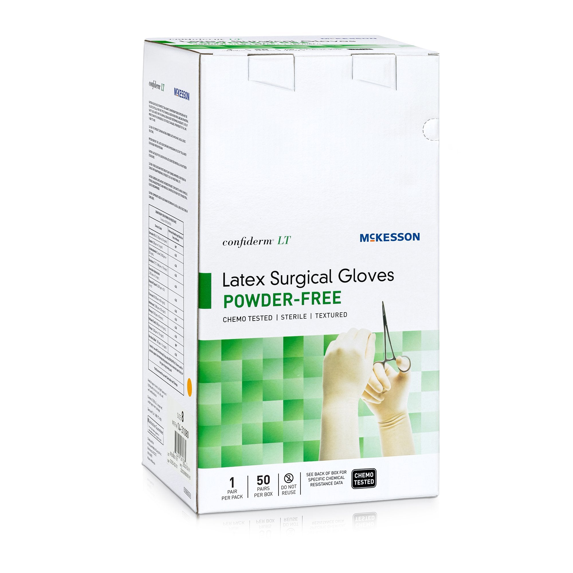 Confiderm® LT Latex Surgical Glove, Size 8, Ivory