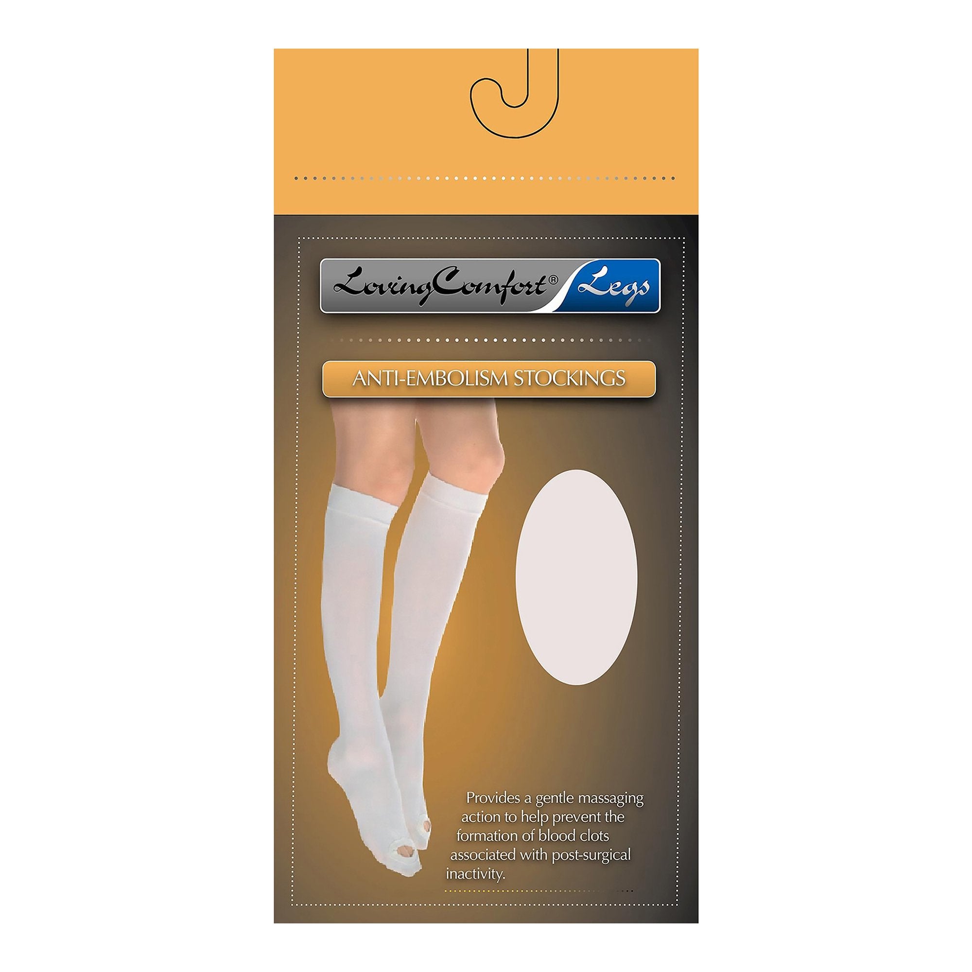 Anti-embolism Stocking Loving Comfort® Knee High 3X-Large Beige Closed Toe