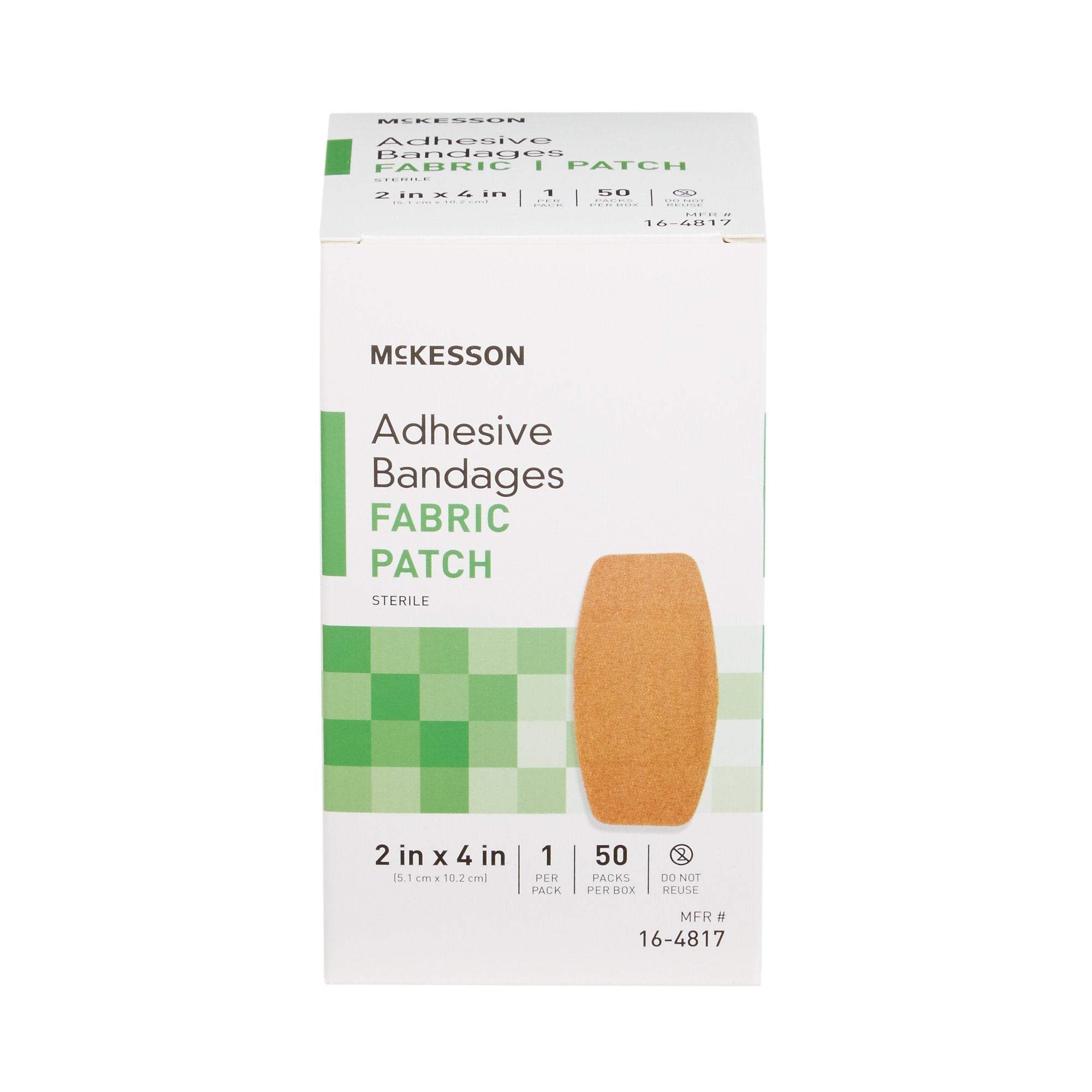 McKesson Tan Adhesive Strip, 2 x 4 Inch