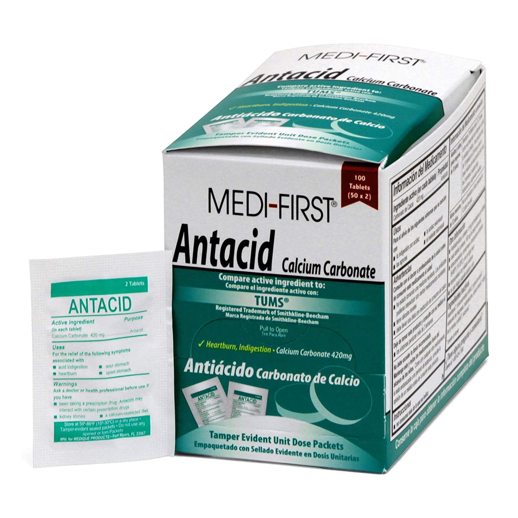 Medi-First® Calcium Carbonate Antacid