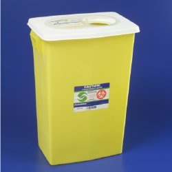 SharpSafety™ Chemotherapy Waste Container, 18 Gallon, 26 x 12¾ x 18¼ Inch