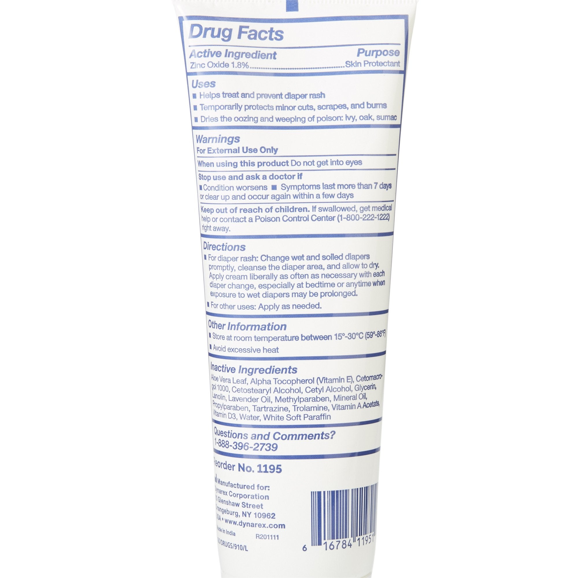 DynaShield® w/ Dimethicone Skin Protectant Barrier Cream, 4 oz. Tube