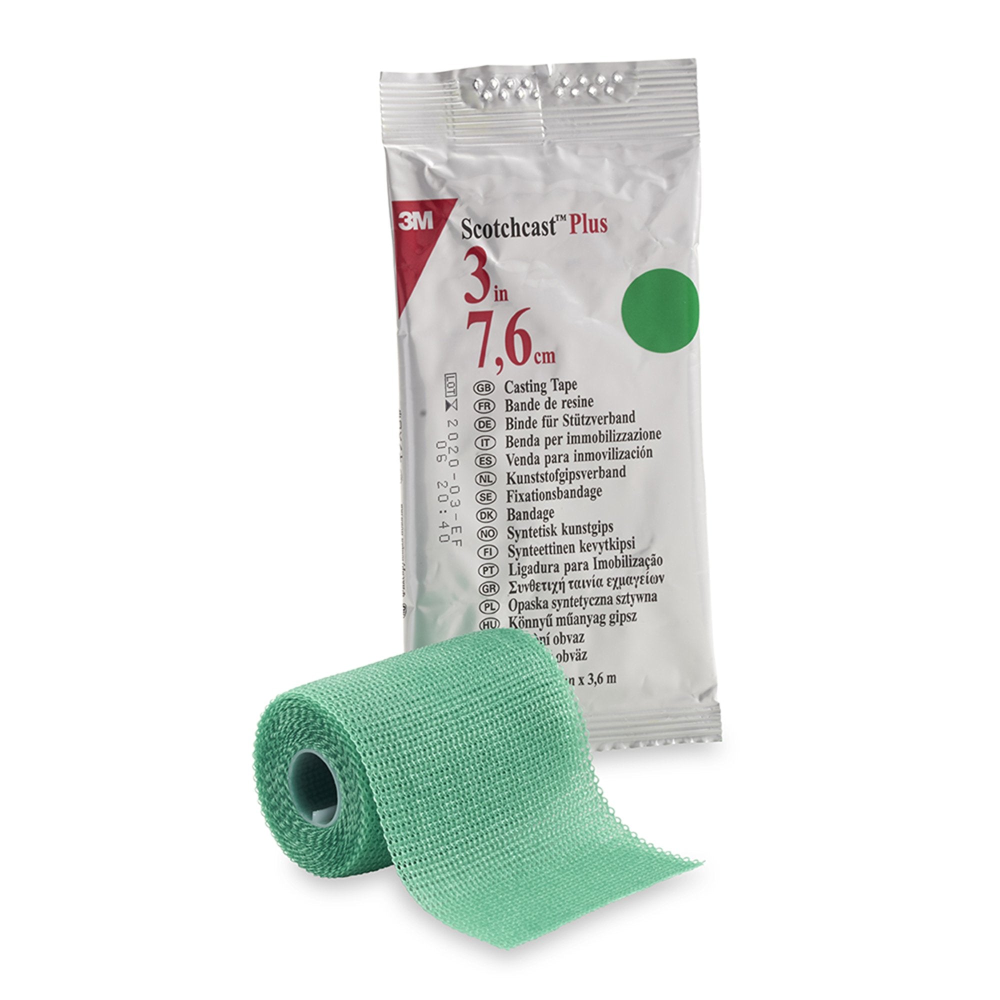 3M™ Scotchcast™ Plus Green Cast Tape, 3 Inch x 4 Yard