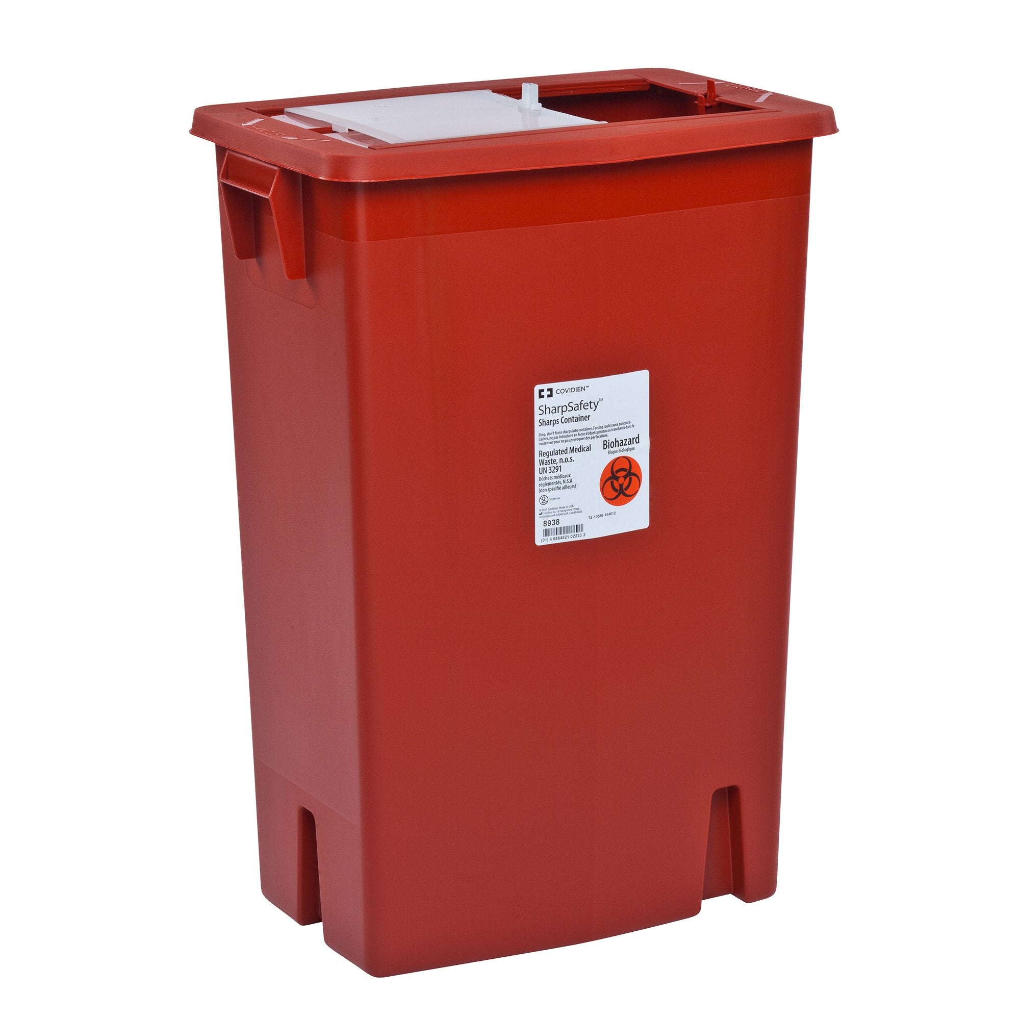 SharpSafety™ Multi-purpose Sharps Container, 12 Gallon, 18-3/4 x 18-1/4 x 12-3/4 Inch