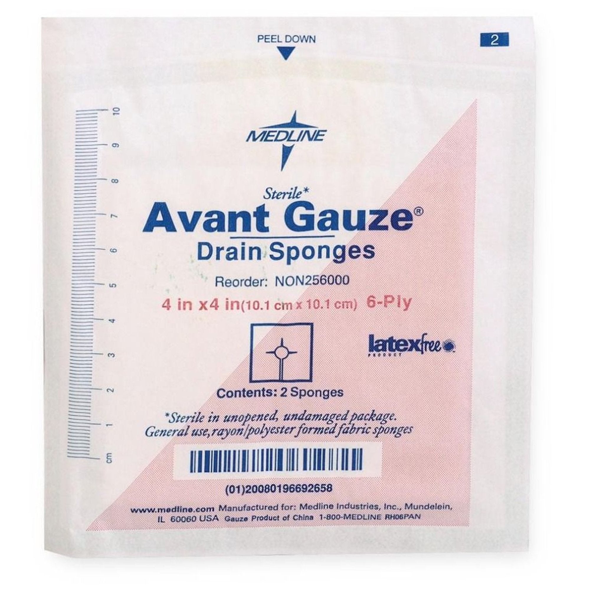 Avant Gauze® Drain Sponge, 4 x 4 inch