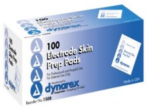 Electrode Skin Prep Pad Dynarex® 70% Strength Isopropyl Alcohol Individual Packet NonSterile