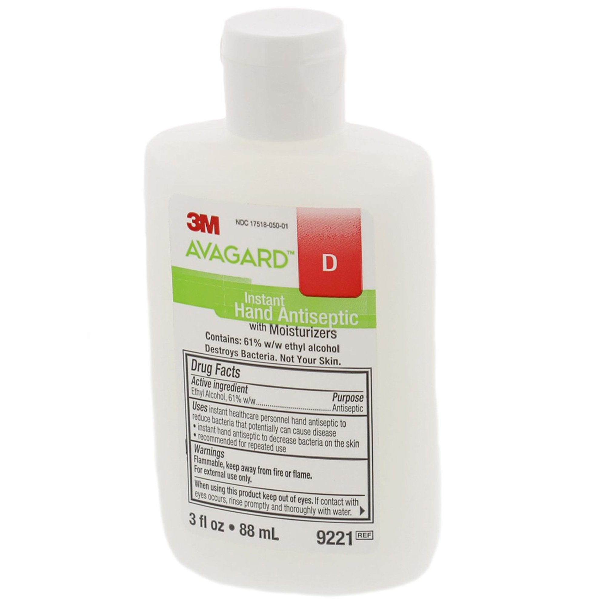 3M Avagard D Hand Antiseptic with Moisturizers, 3 fl oz Bottle