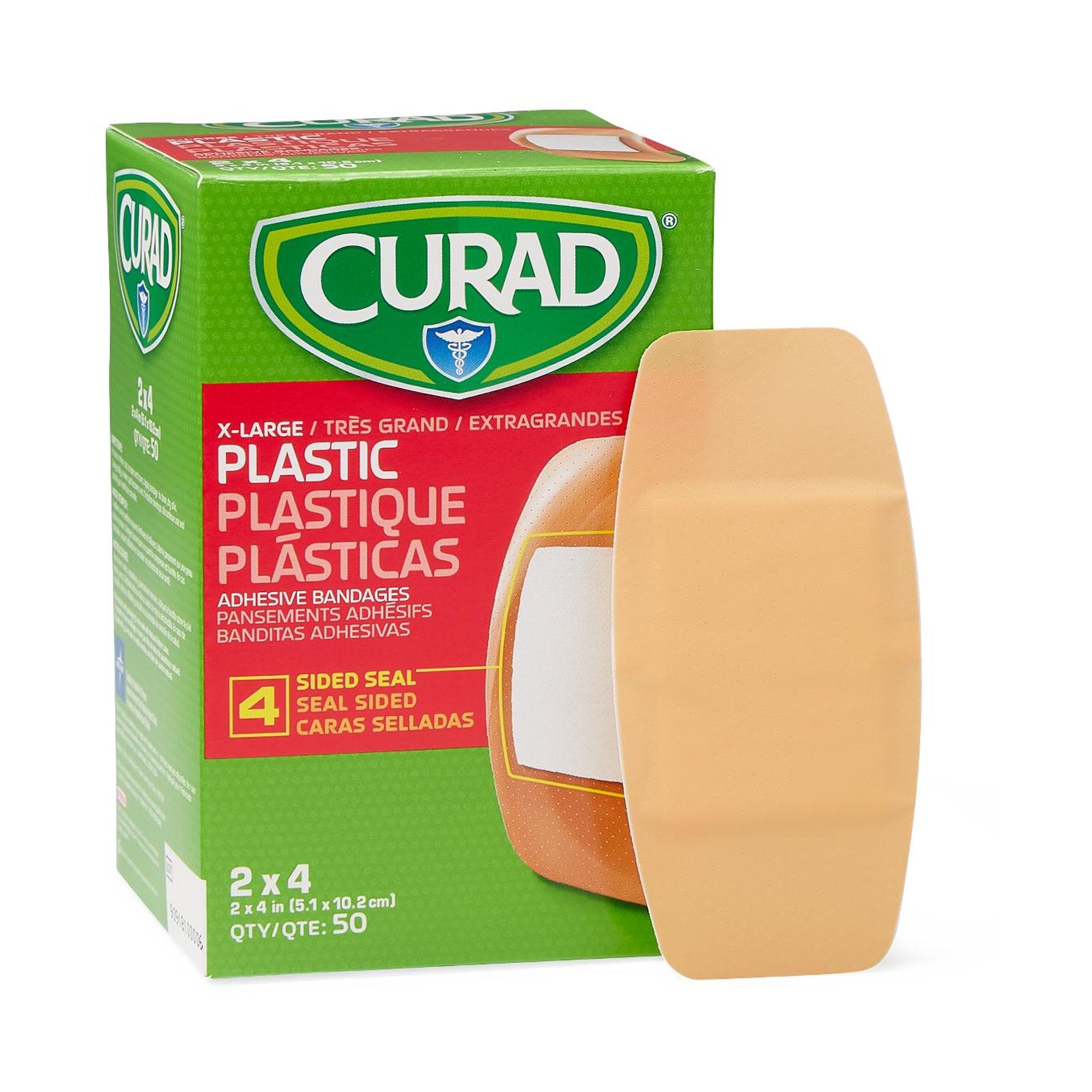 Curad® Tan Adhesive Strip, 2 x 4 Inch