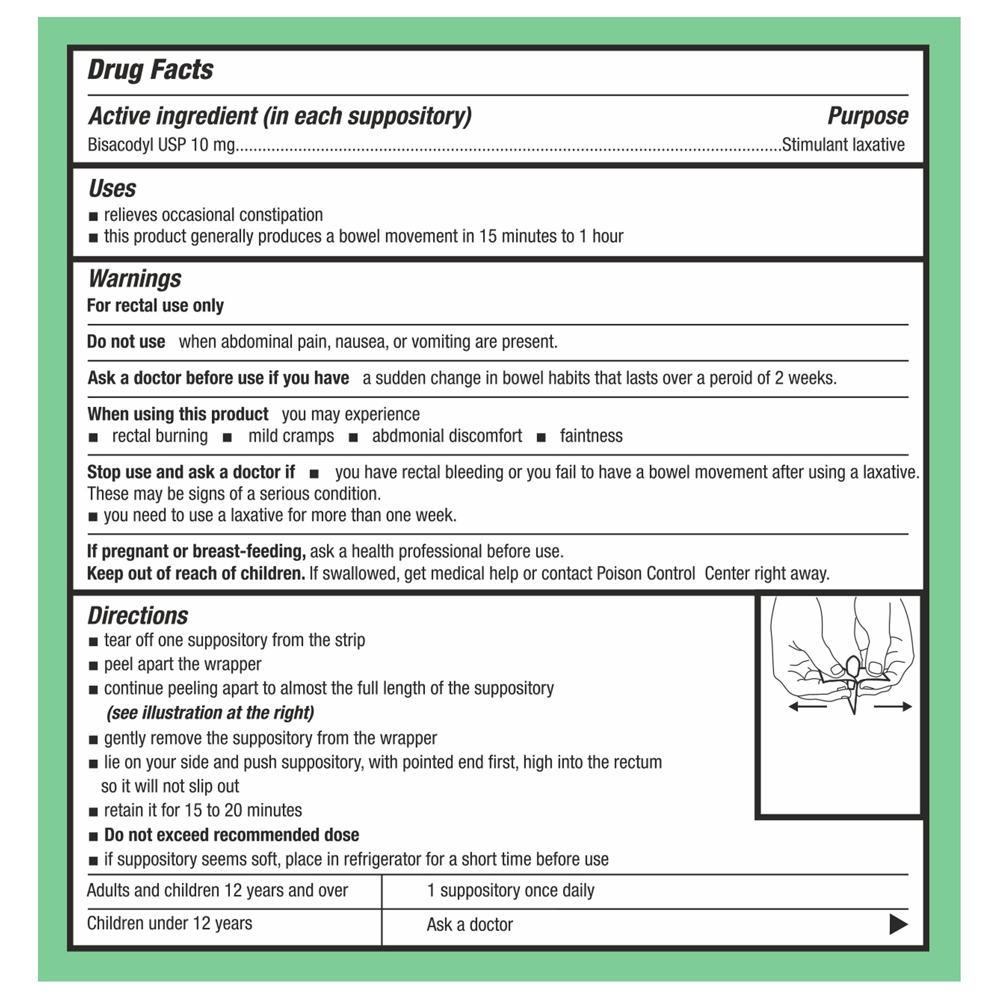 Health*Star® Bisacodyl Laxative Suppository