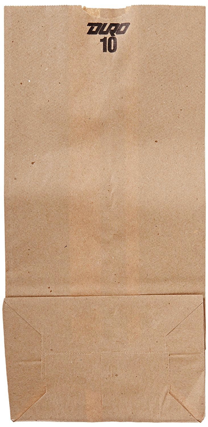 Grocery Bag Duro® Brown Kraft Recycled Paper #10