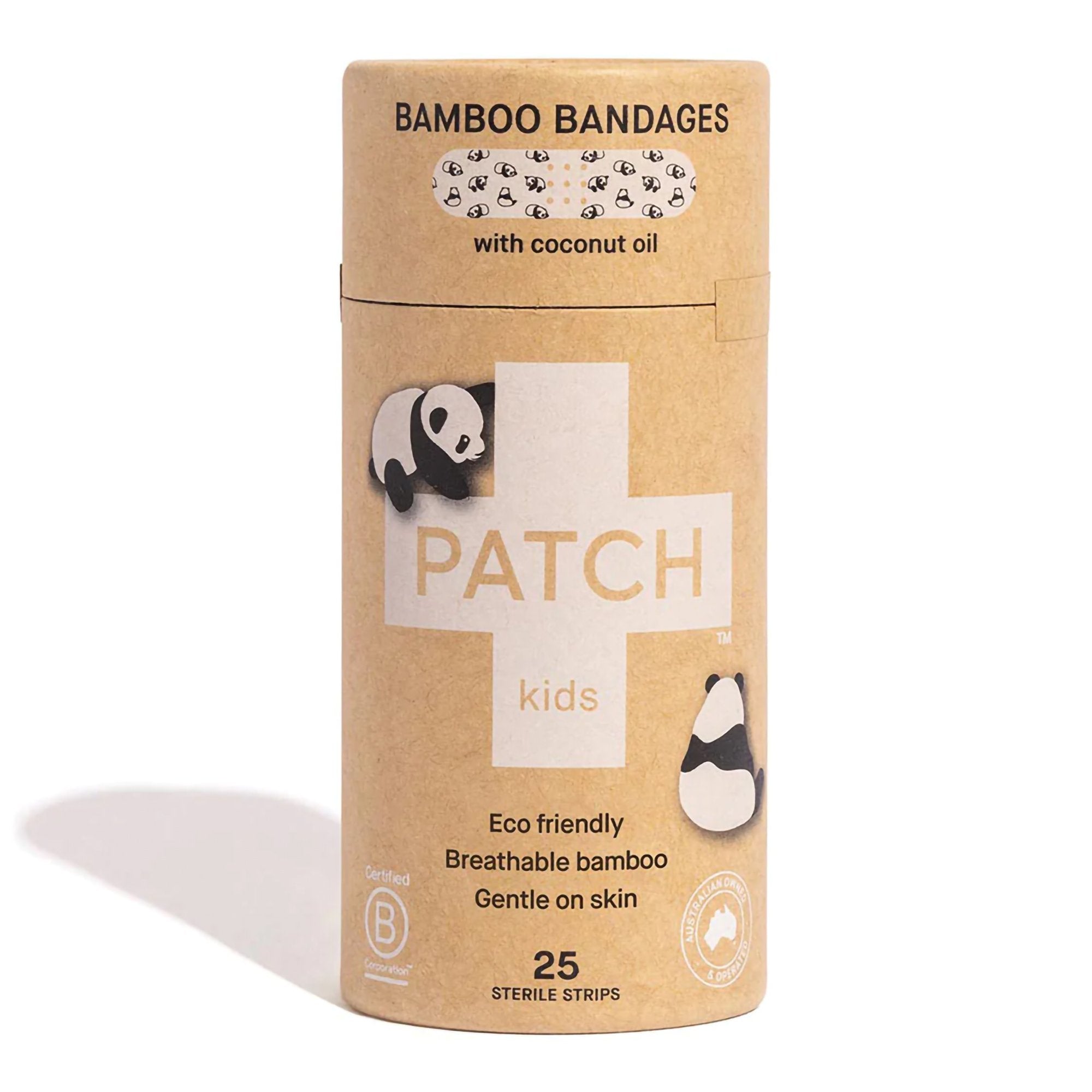 Patch™ Kids (Panda Design) Adhesive Strip with Coconut Oil, 3/4 x 3 Inch