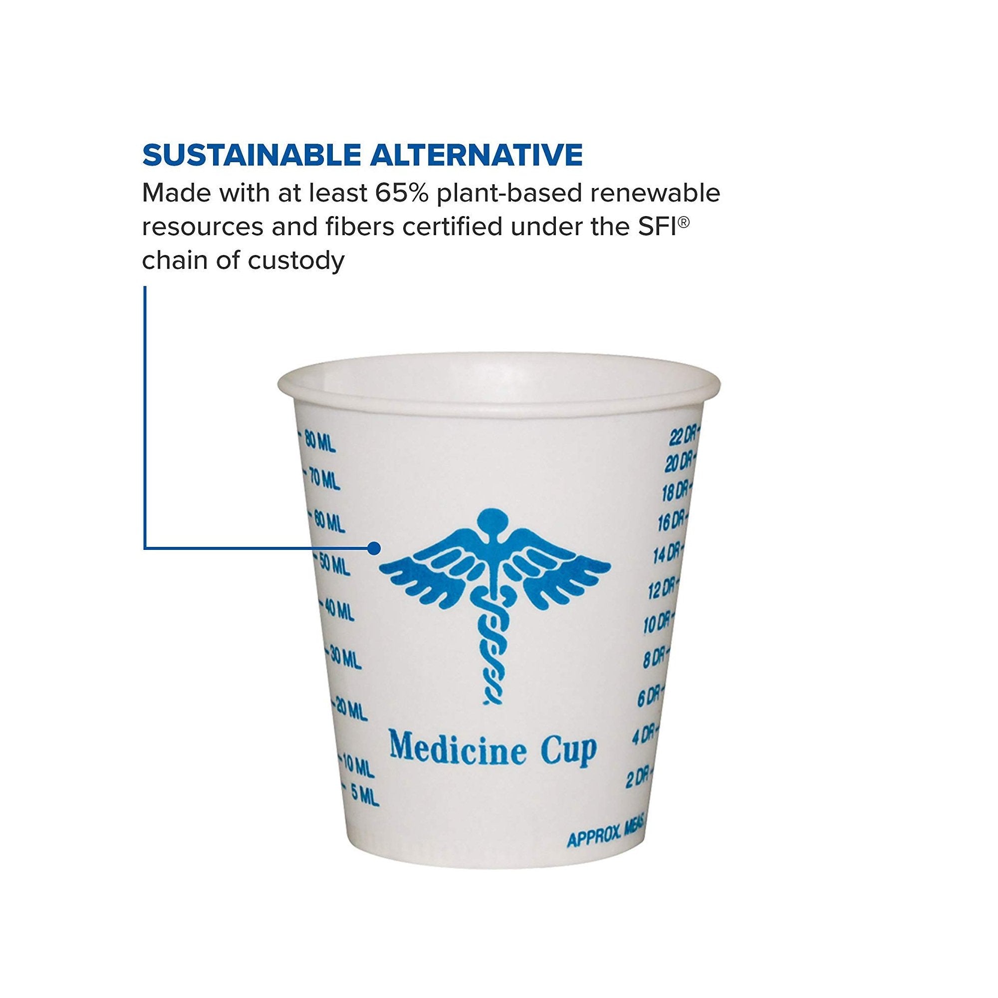 Medicine Cup Solo® 3 oz. Medical Print Wax Coated Paper Disposable NonSterile