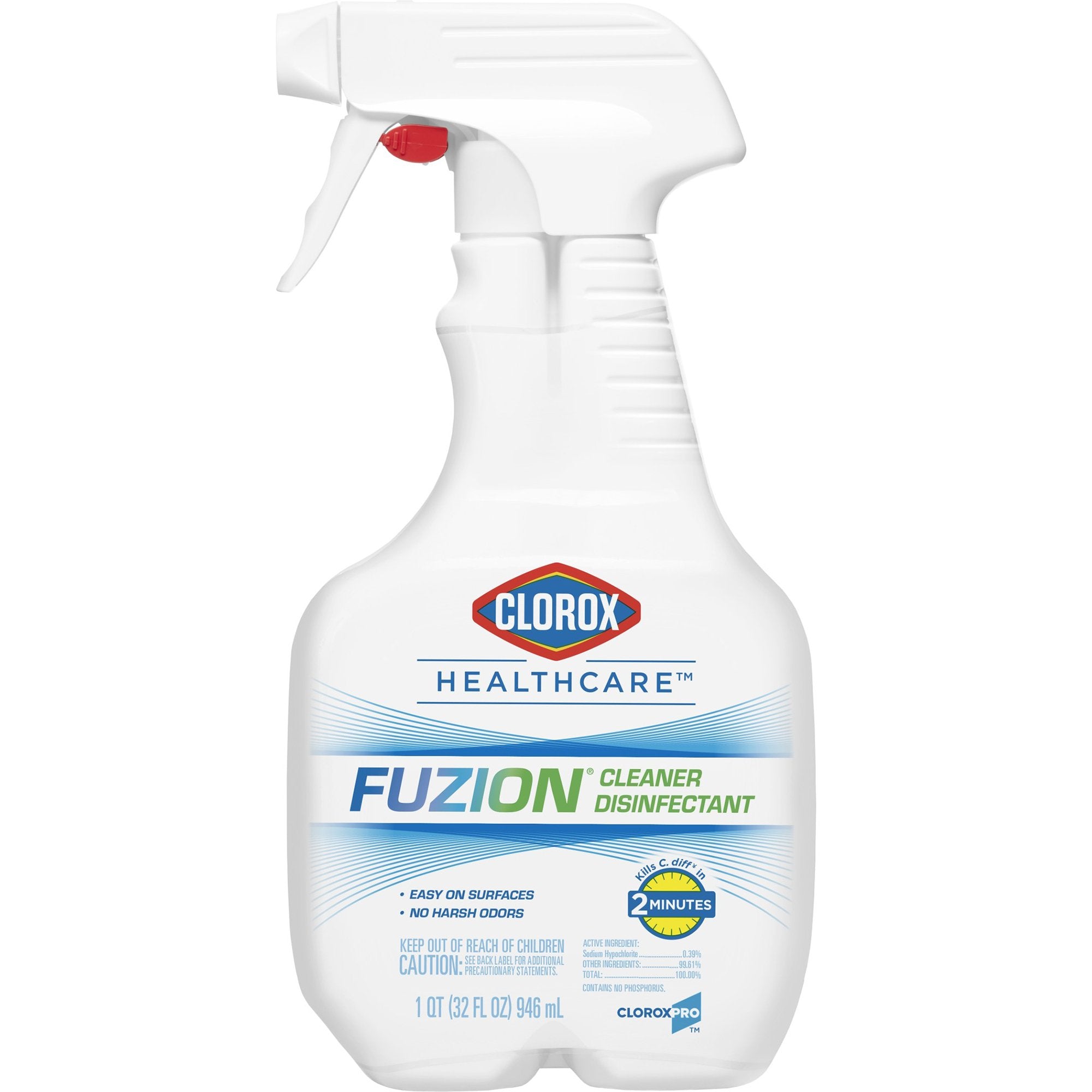 Clorox Healthcare® Fuzion™ Surface Disinfectant Cleaner, 32 oz Trigger Spray Bottle