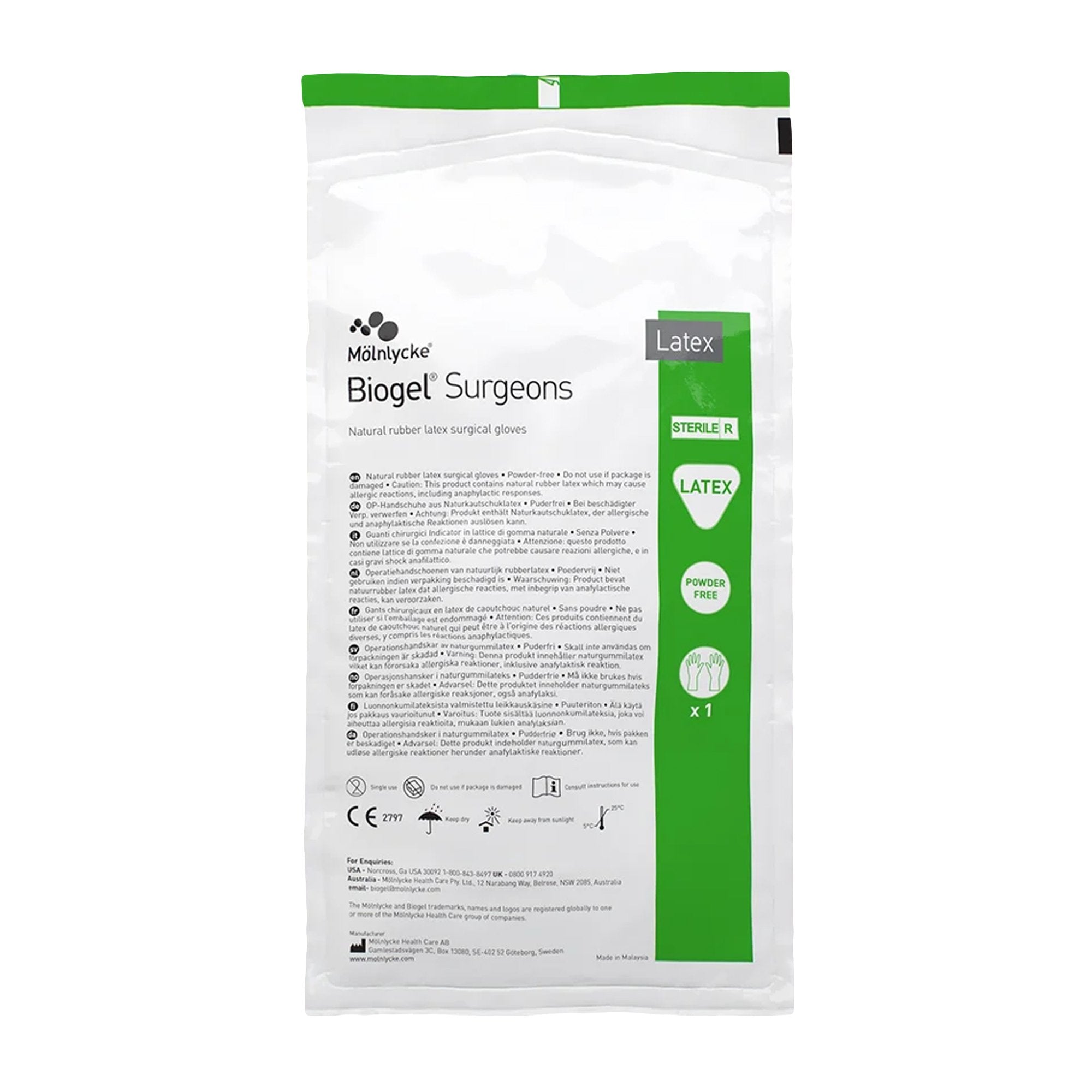 Biogel® Surgeons Latex Surgical Glove, Size 6.5, Straw Color