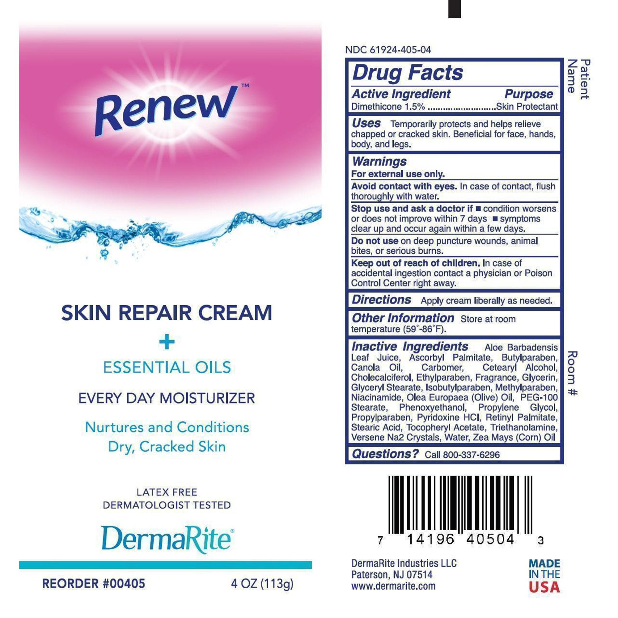 Renew™ Scented Skin Repair Cream, 4 oz. Tube