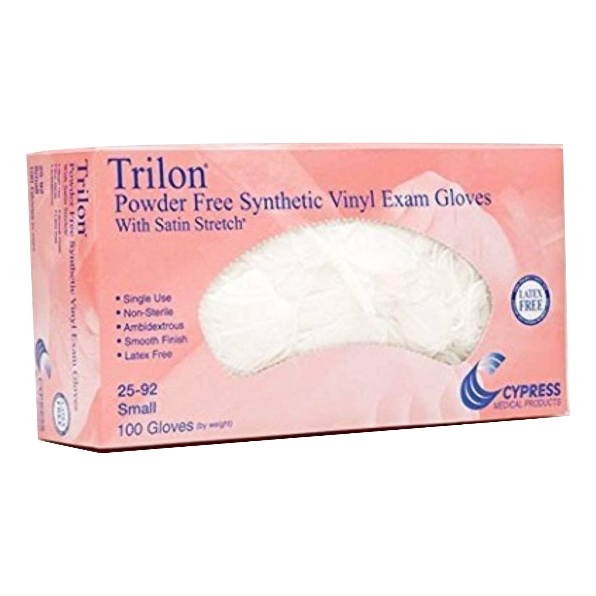 Trilon® Vinyl Exam Glove, Small, Clear