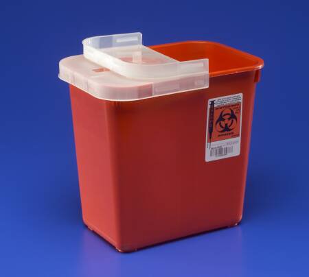 SharpSafety™ Multi-purpose Sharps Container, 2 Gallon, 10 x 10½ x 7¼ Inch