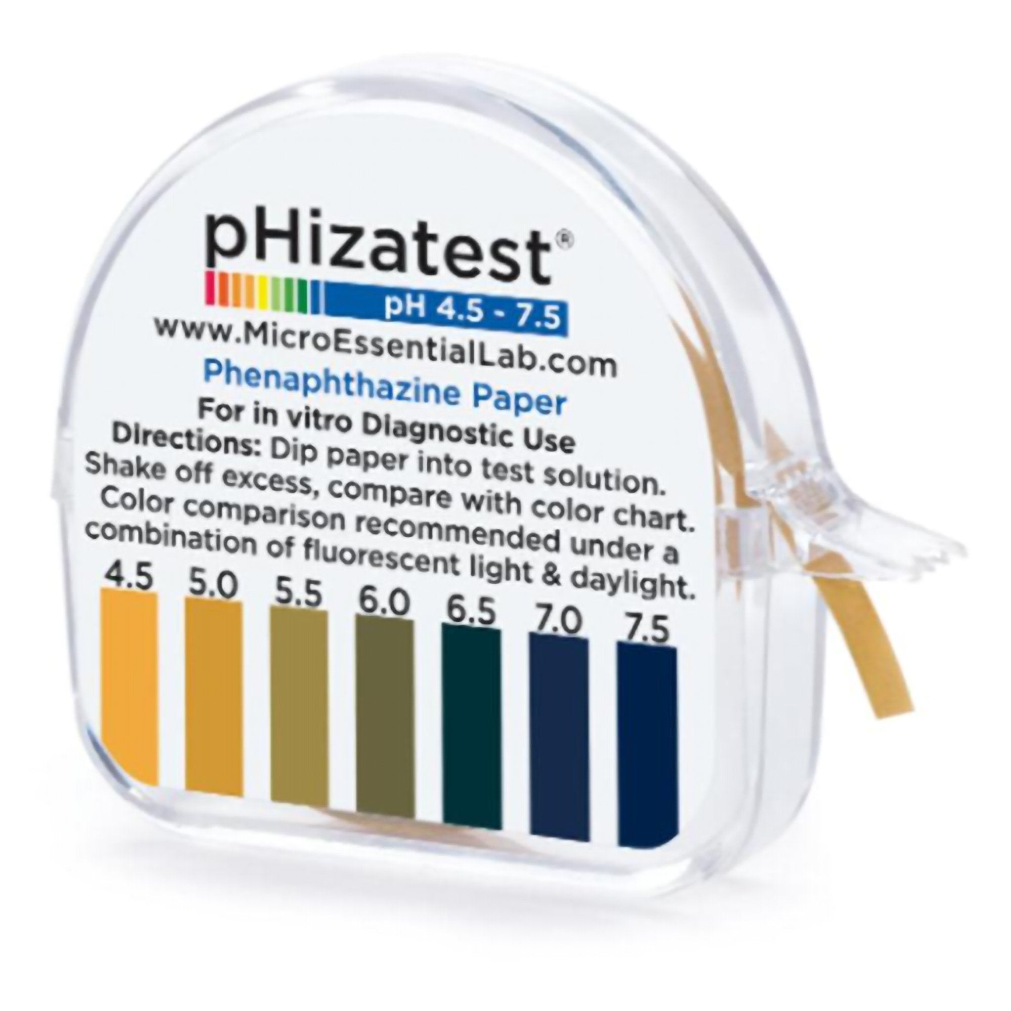 Nitrazine Indicator Paper in Dispenser pHizatest® 4.5 to 7.5