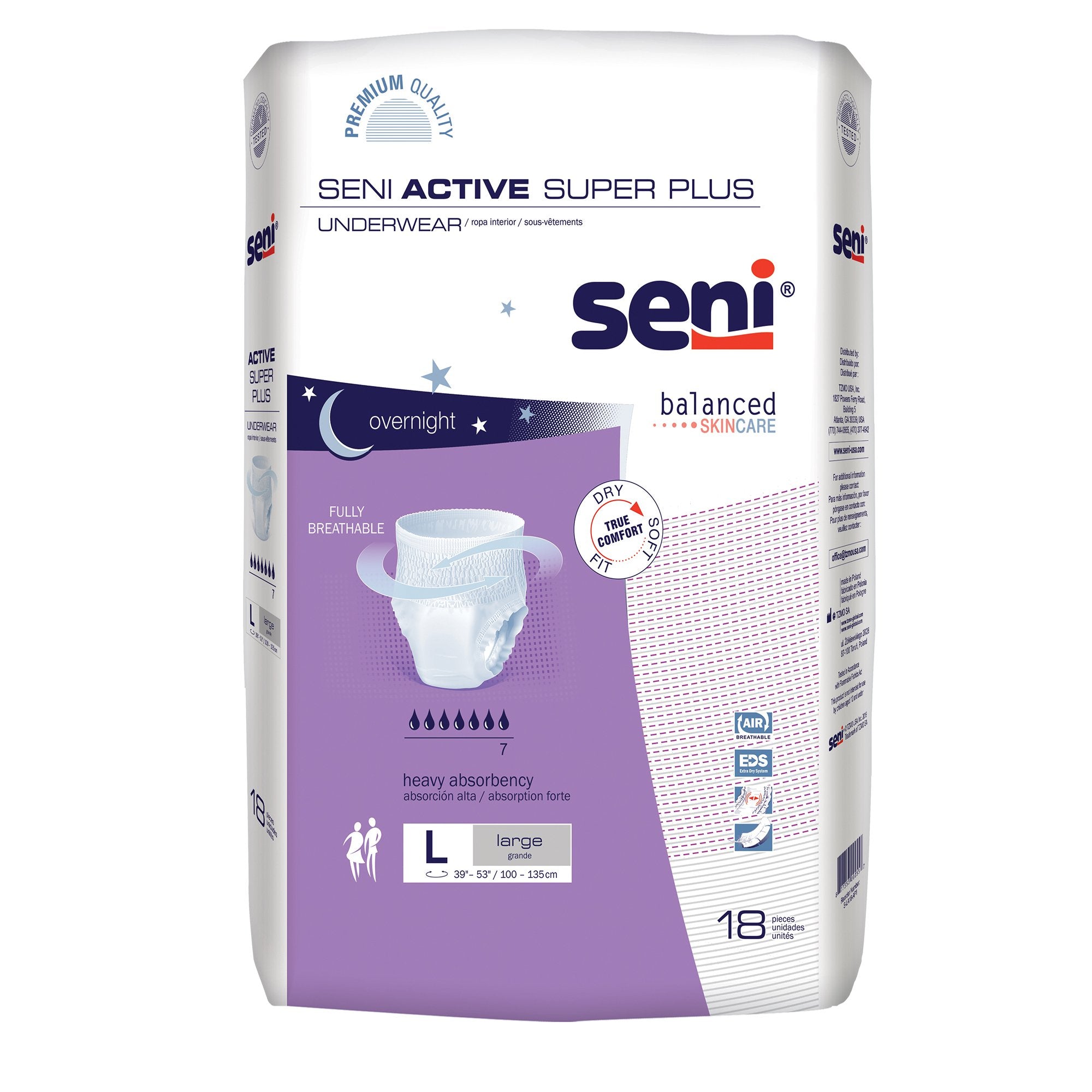 Seni® Active Super Plus Heavy Absorbent Underwear, Large