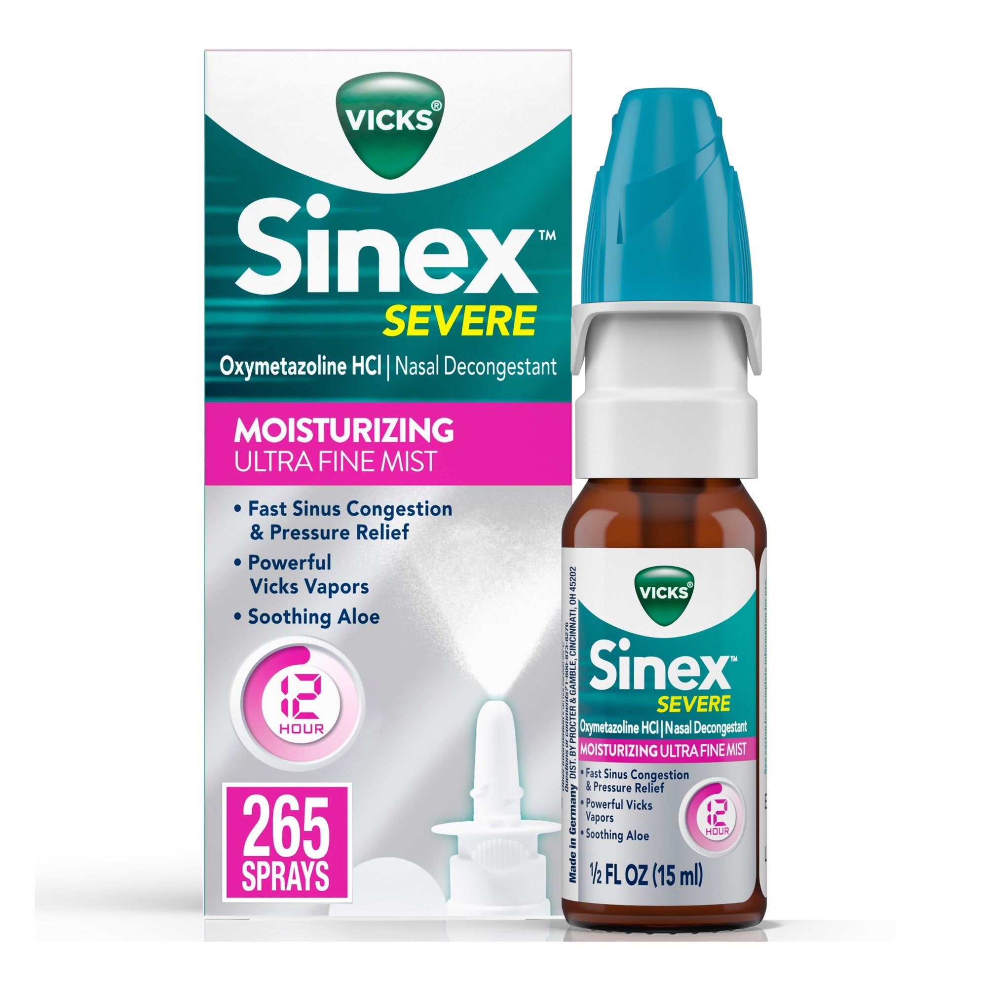 Nasal Decongestant Vicks® Sinex™ Severe Ultra Fine 0.05% Nasal Spray 0.5 oz.