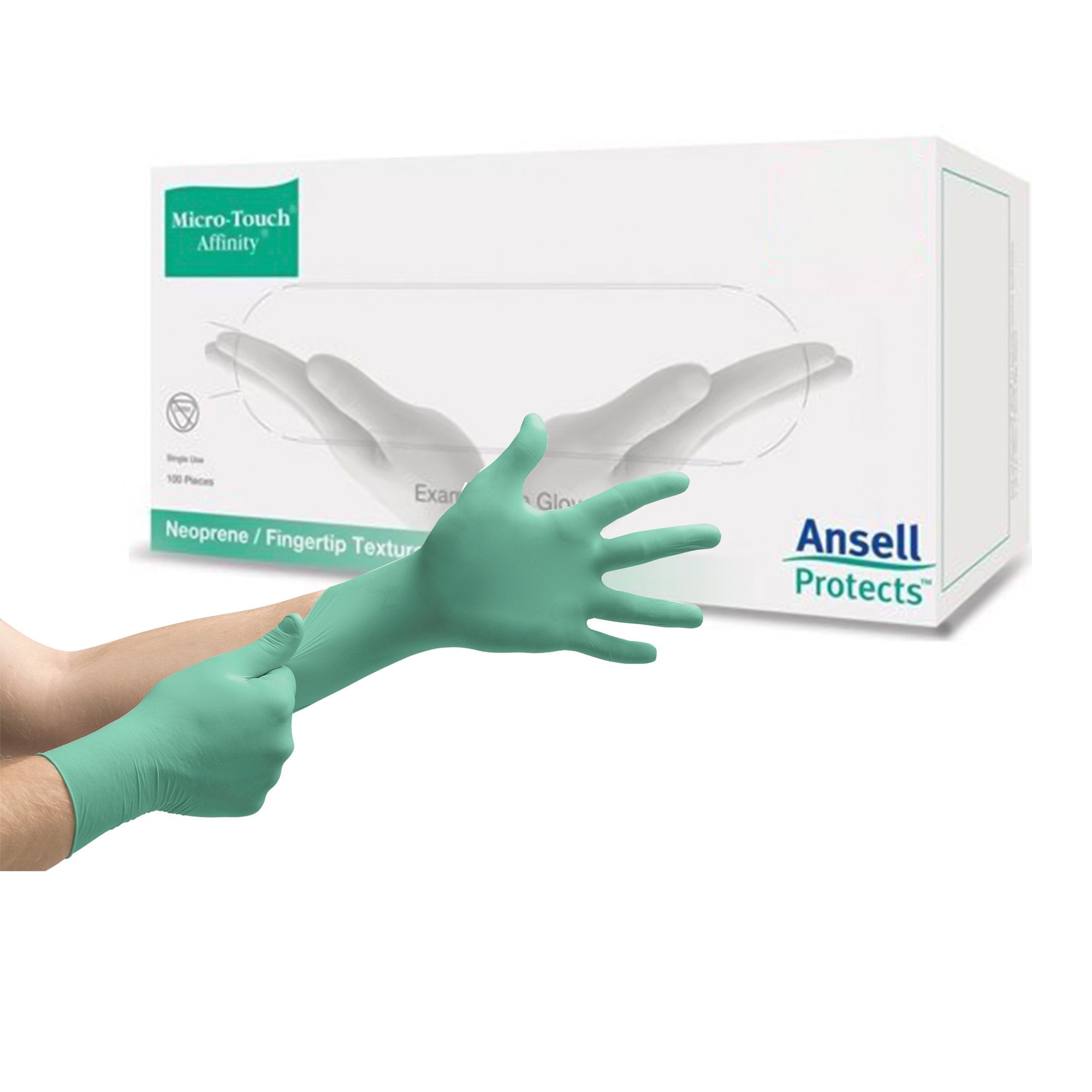 Micro-Touch® Affinity® Polychloroprene Exam Glove, Medium, Green