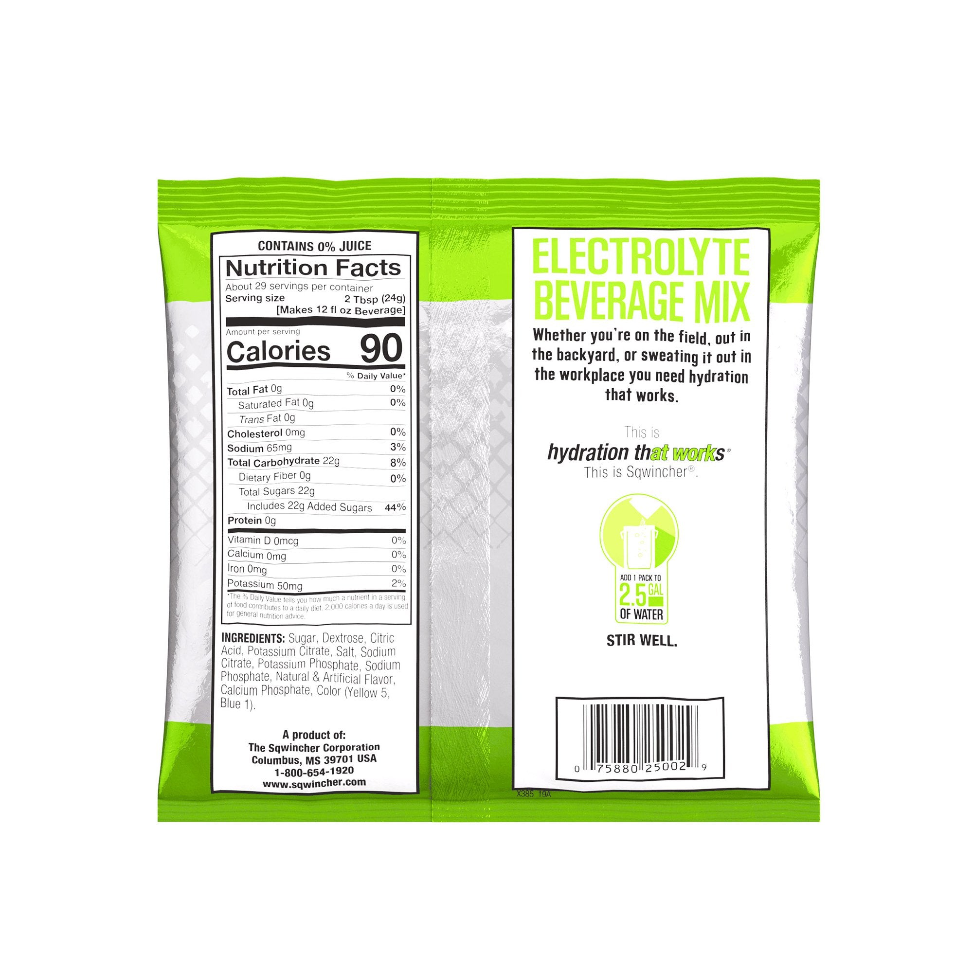 Sqwincher® Powder Pack® Lemon-Lime Electrolyte Replenishment Drink Mix