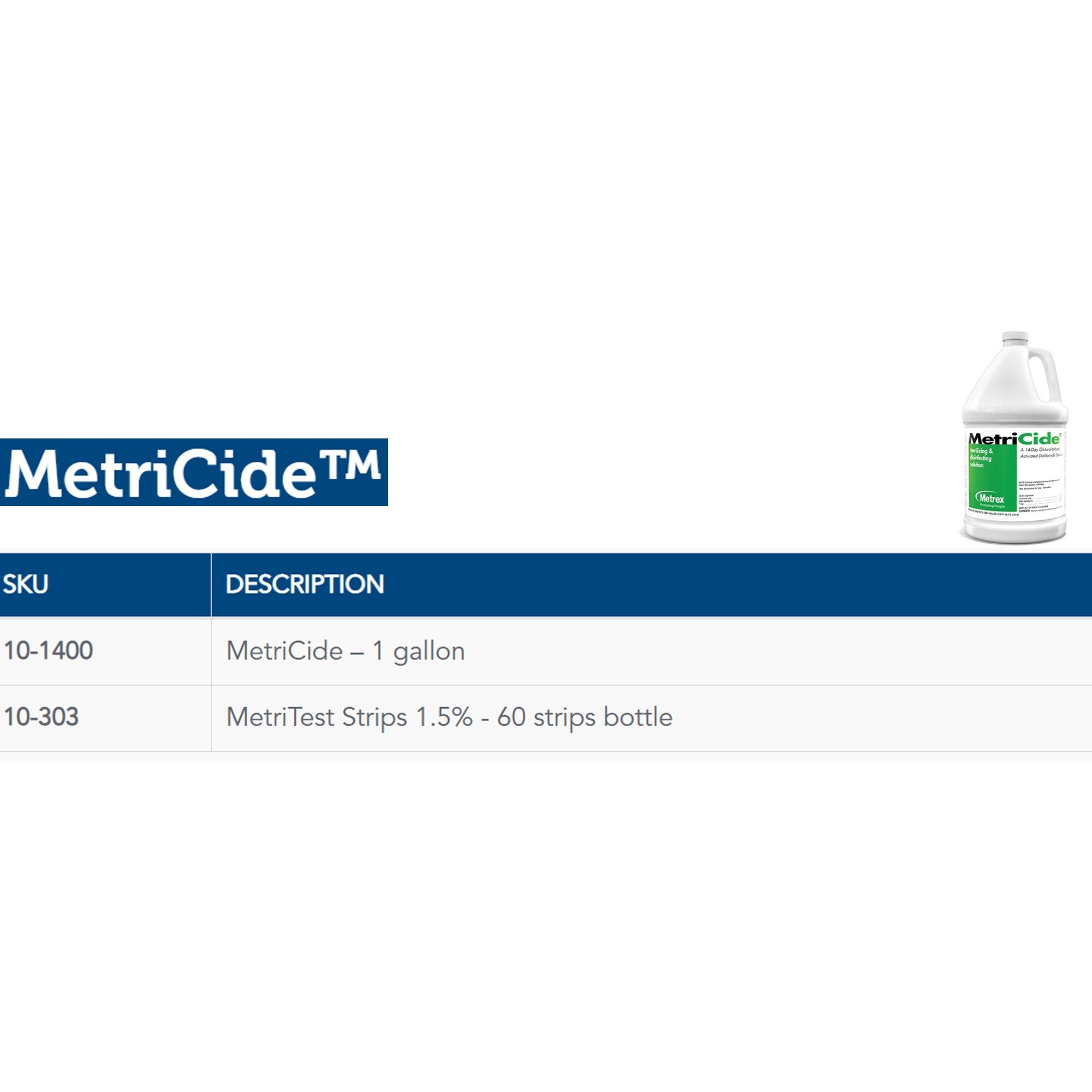 MetriCide® Glutaraldehyde High Level Disinfectant, 1 gal Jug