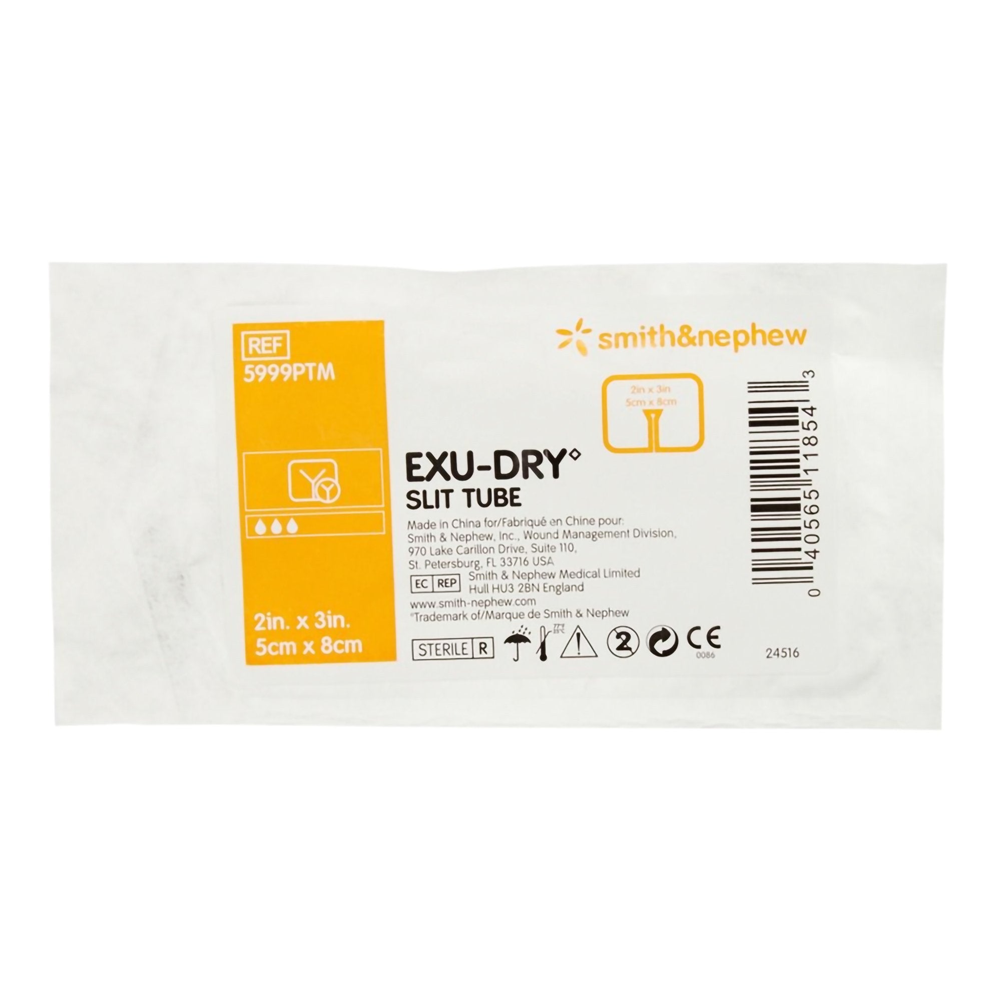 Exu-Dry Slit Tube Wound Dressing, 2 x 3 inch