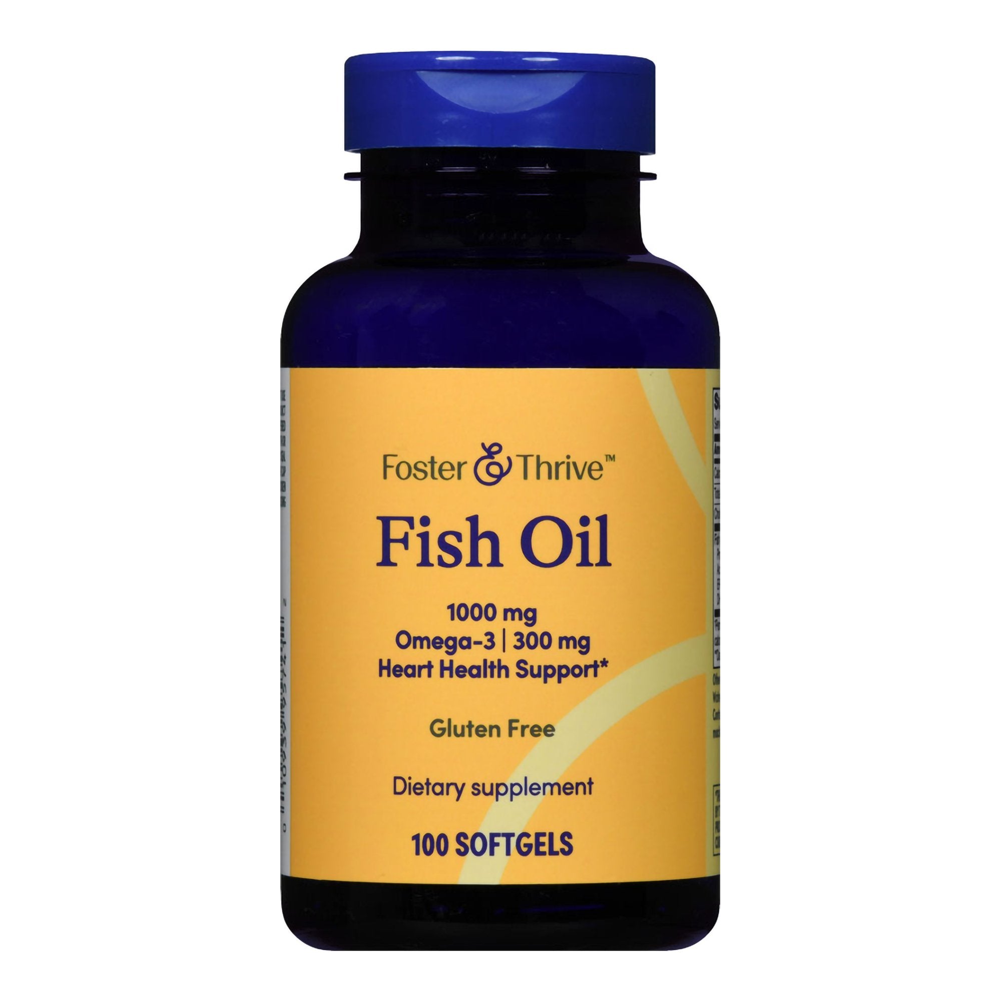 Omega 3 Supplement Foster & Thrive™ Fish Oil 1,000 mg Strength Softgel 100 per Bottle