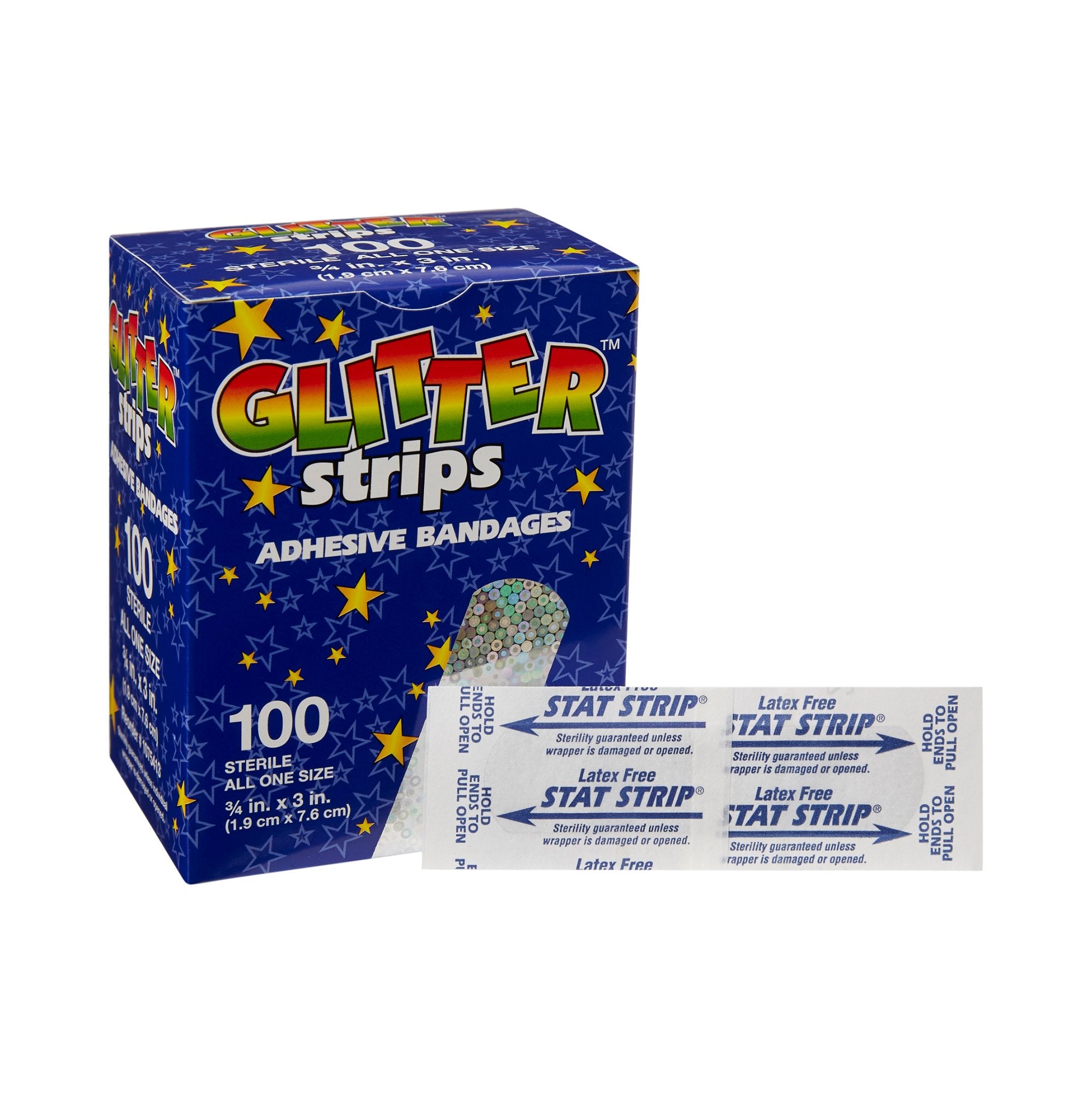 Glitter™ Stat Strip® Design Adhesive Strip, ¾ x 3 Inch