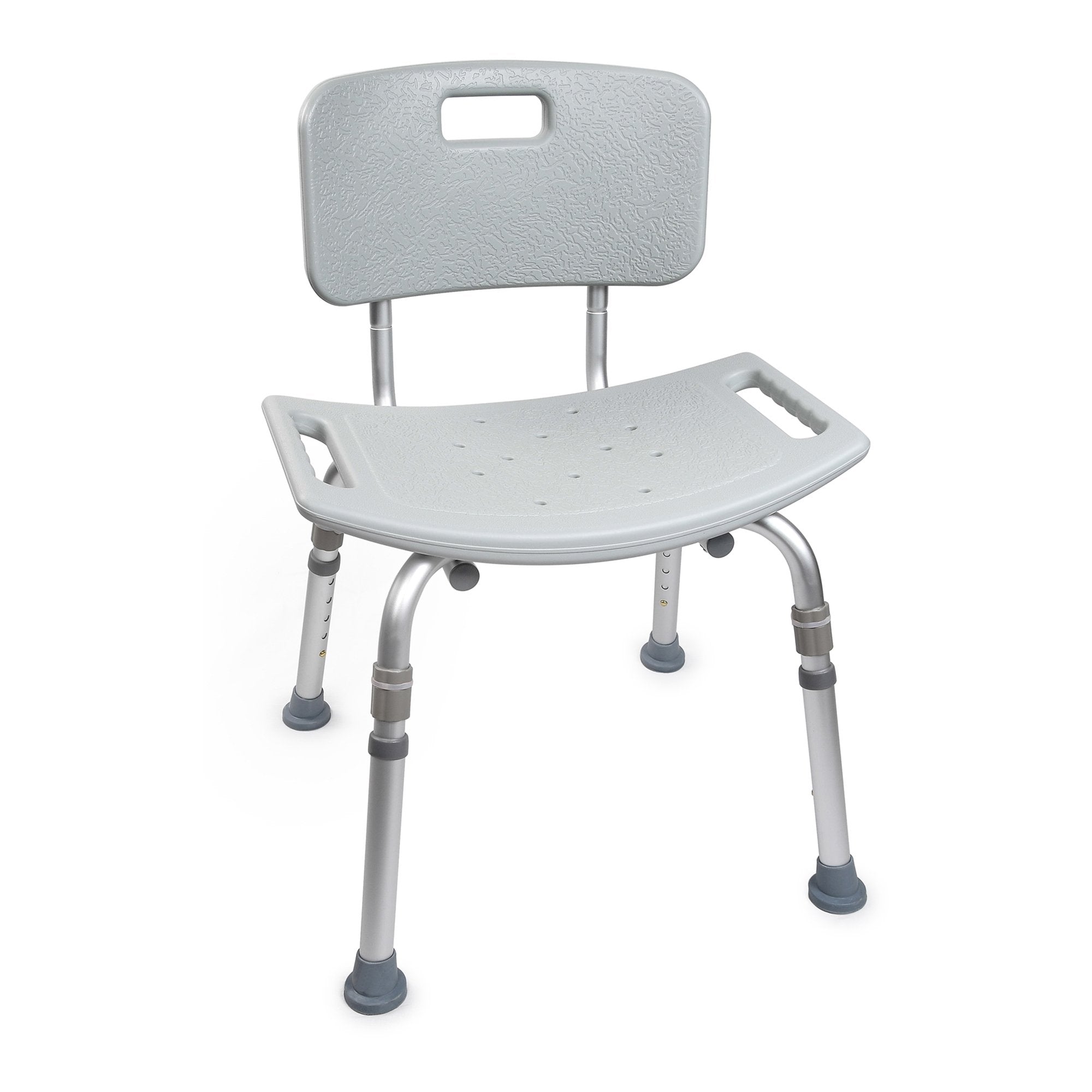 McKesson Removable Back Aluminum Bath Bench, 15½ – 19½ Inch, Gray