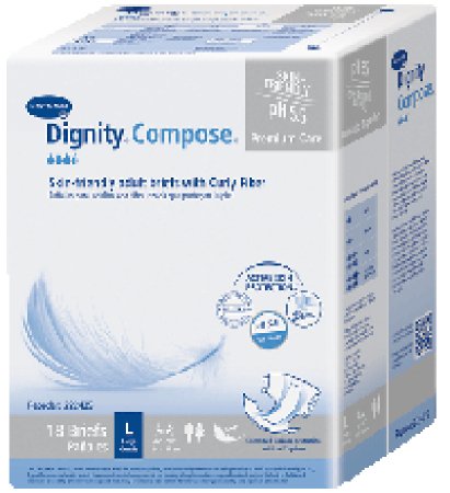 Unisex Adult Incontinence Brief Dignity® Compose® 2X-Large Disposable Heavy Absorbency