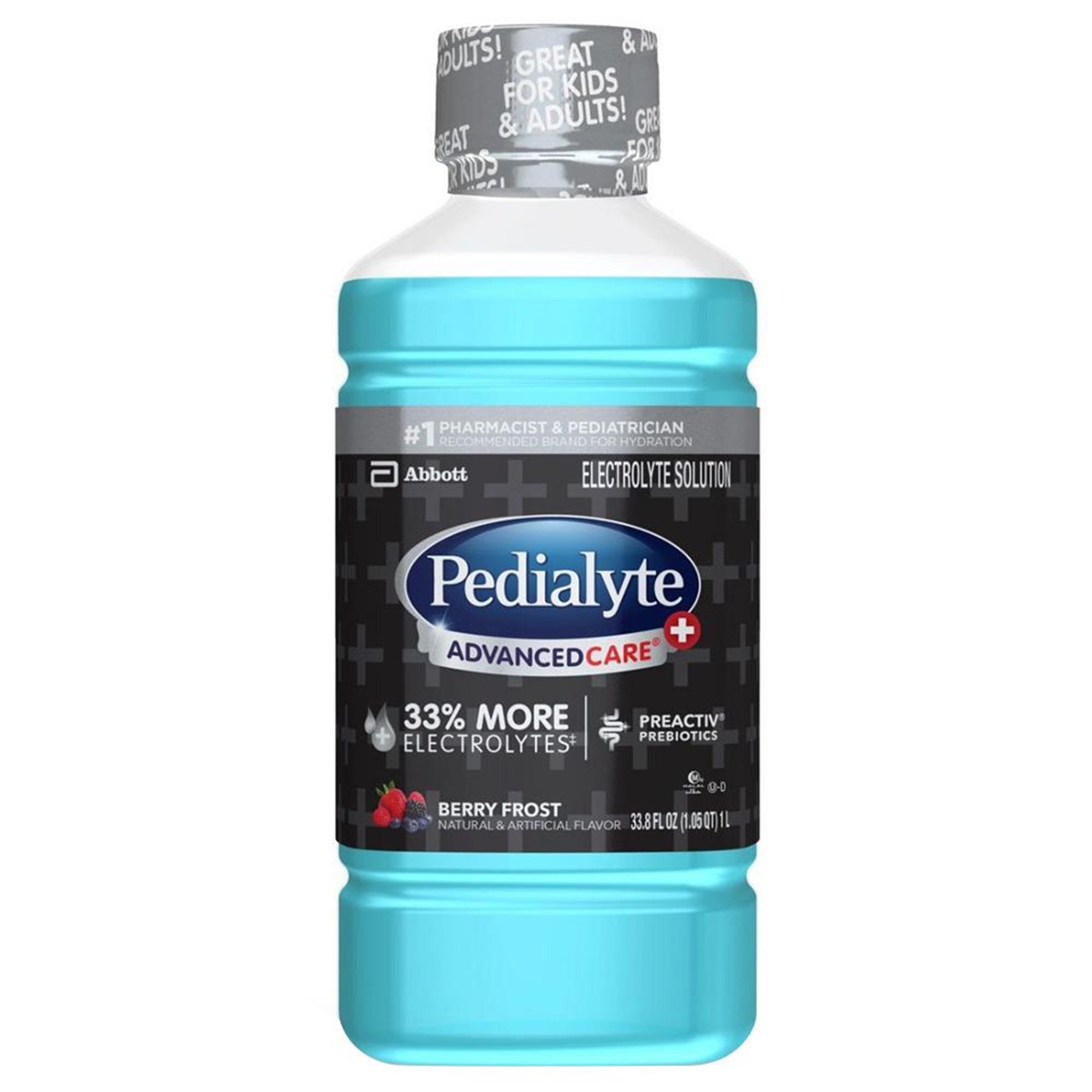 Oral Electrolyte Solution Pedialyte® AdvancedCare™ Plus Berry Frost Flavor 33.8 oz. Electrolyte