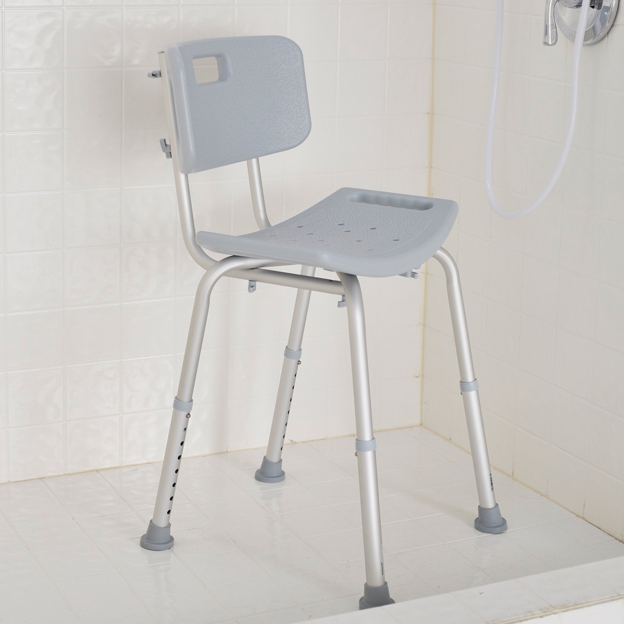 McKesson Aluminum Bath Bench, 15½ – 19½ Inch Height