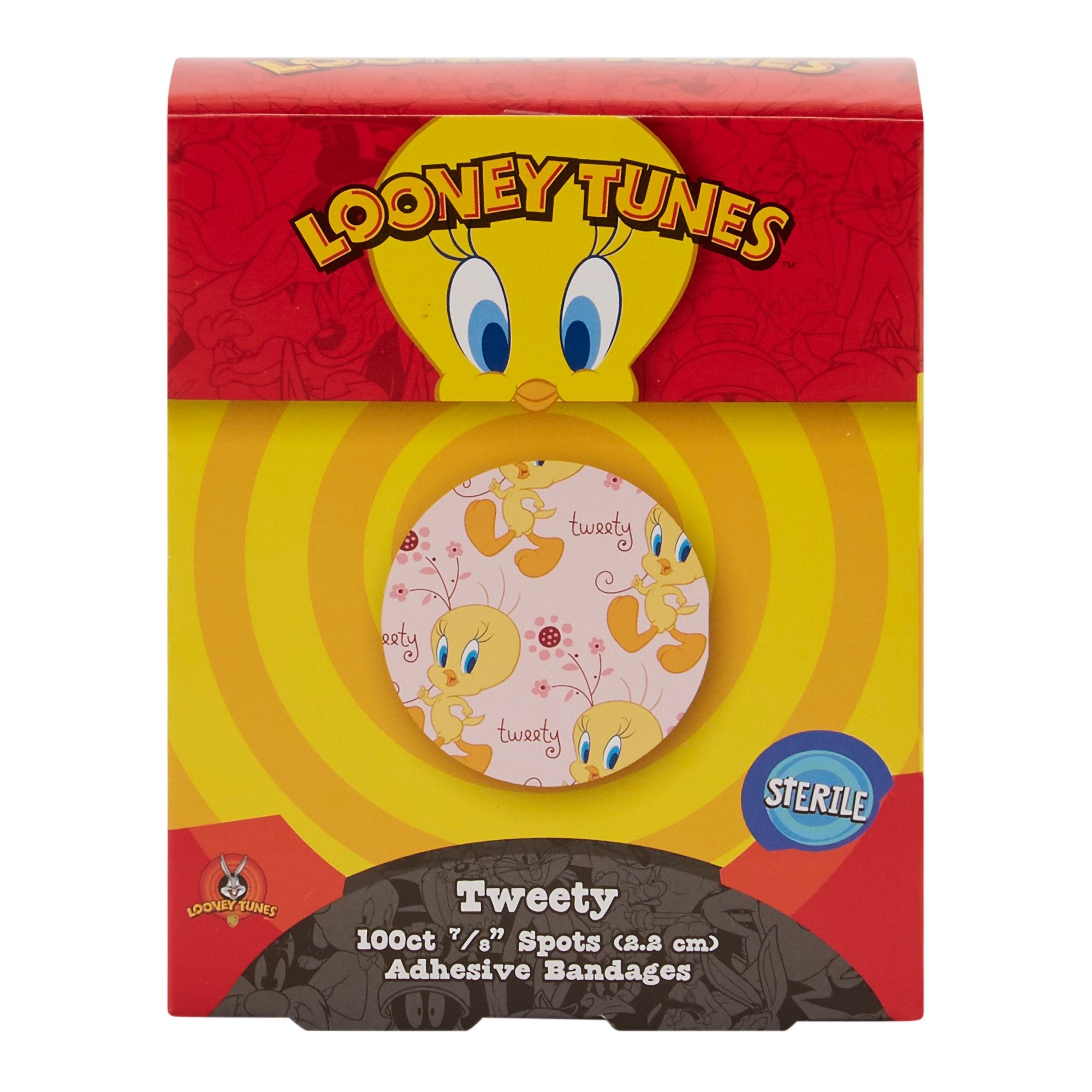 Looney Tunes™ Stat Strip® Adhesive Spot Bandage, 7/8-Inch Round