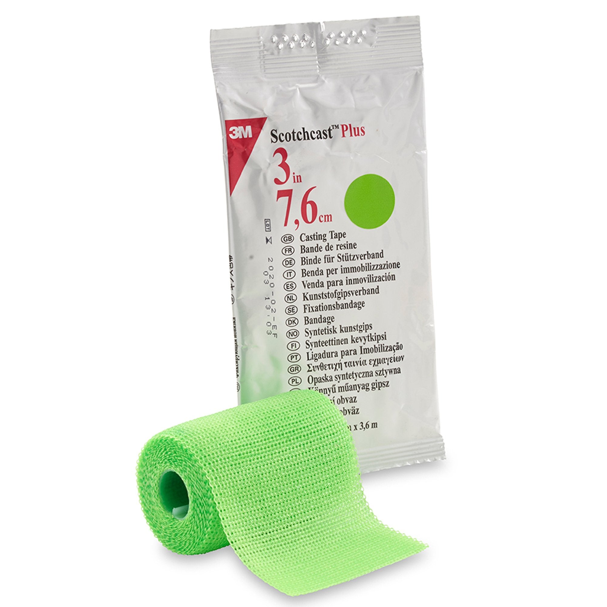 3M™ Scotchcast™ Plus Bright Green Cast Tape, 3 Inch x 4 Yard