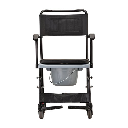 Transport Chair 17-1/2 Inch Seat Width Desk Length Arm Swing-Away Footrest Steel Frame