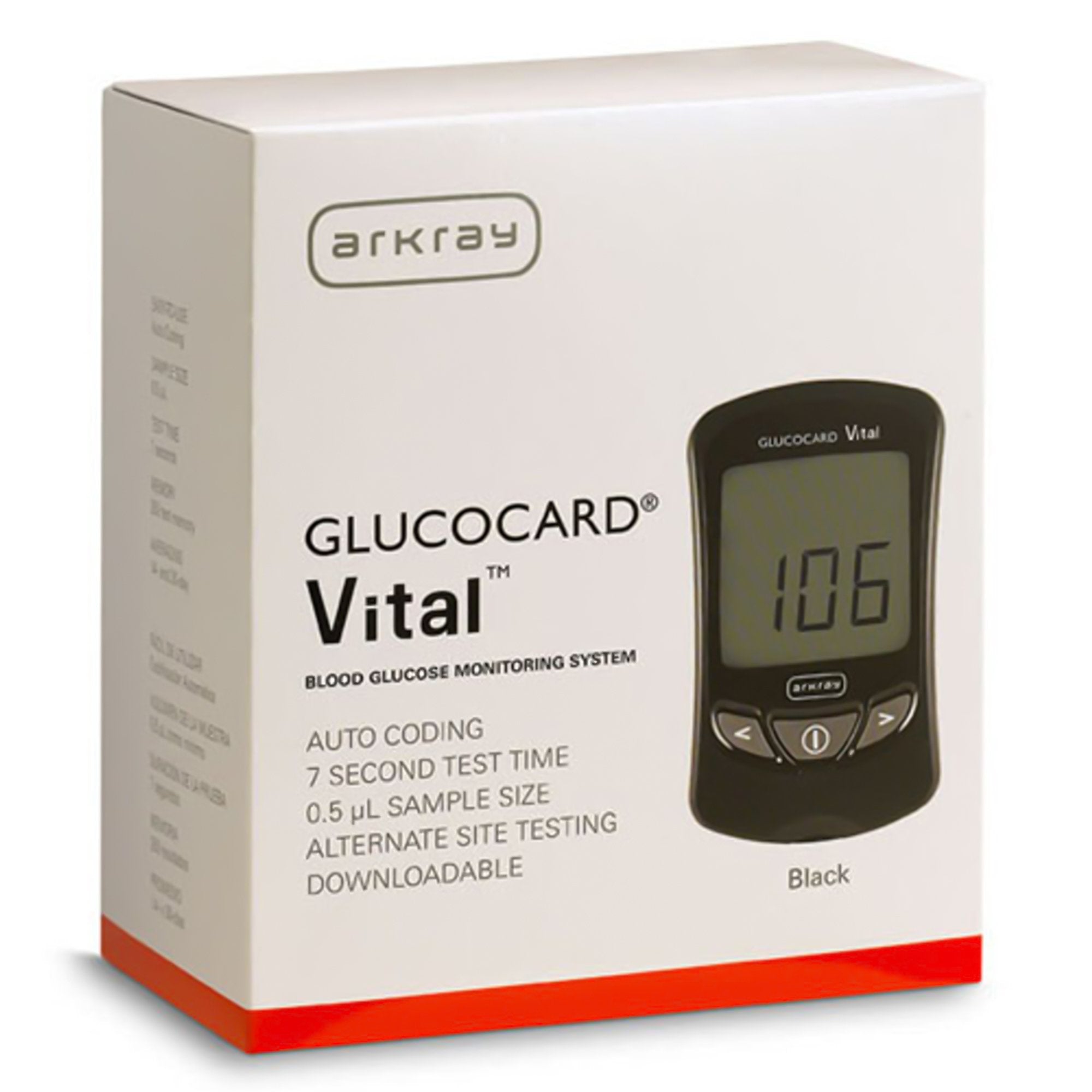 Blood Glucose Meter Glucocard® Vital™ 7 Second Results Stores up to 250 Results No Coding Required