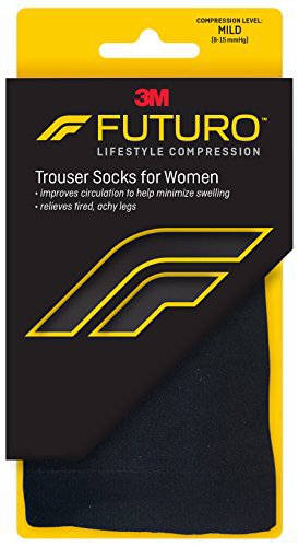 3M™ Futuro™ Energizing Trouser Socks for Women, Black, Large