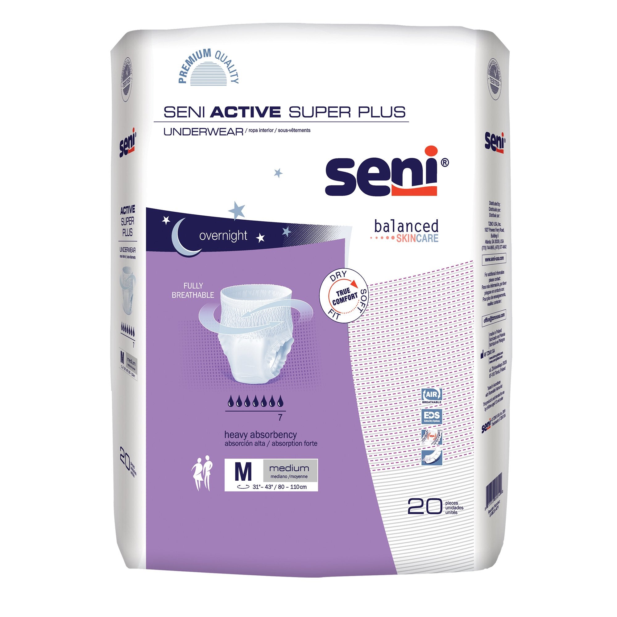 Seni® Active Super Plus Heavy Absorbent Underwear, Medium