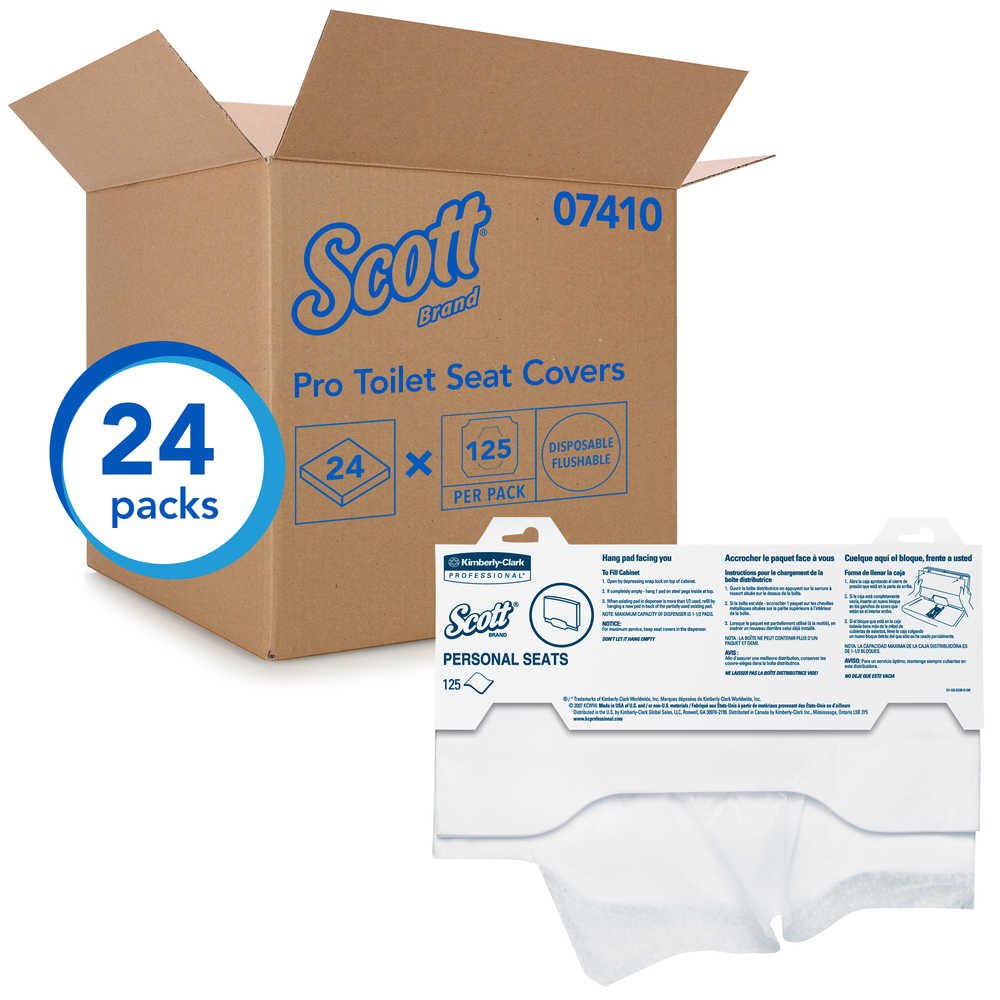 Scott® Toilet Seat Cover, 125 per Pack