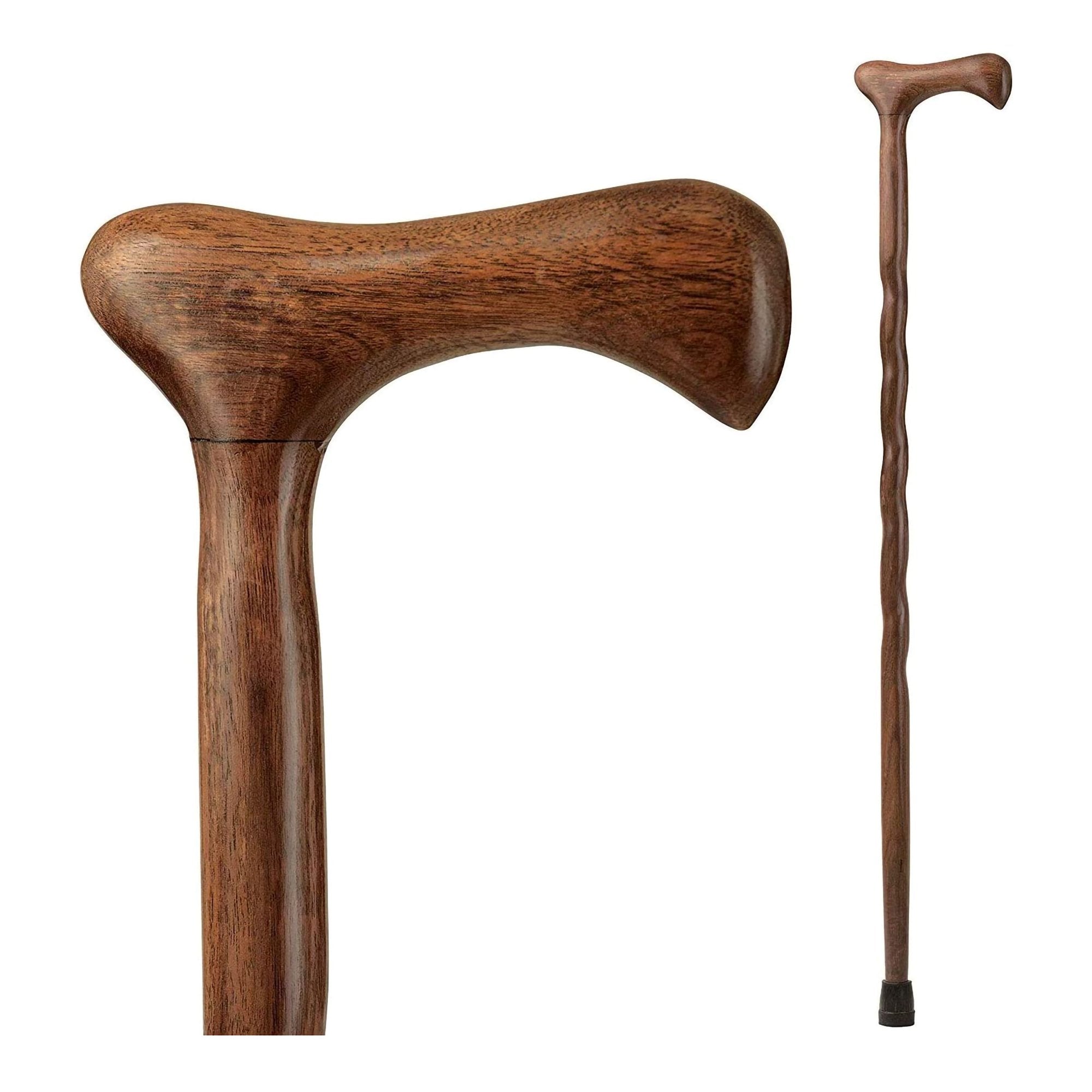 T-Handle Cane Brazos™ Twisted Wood 37 Inch Height Walnut