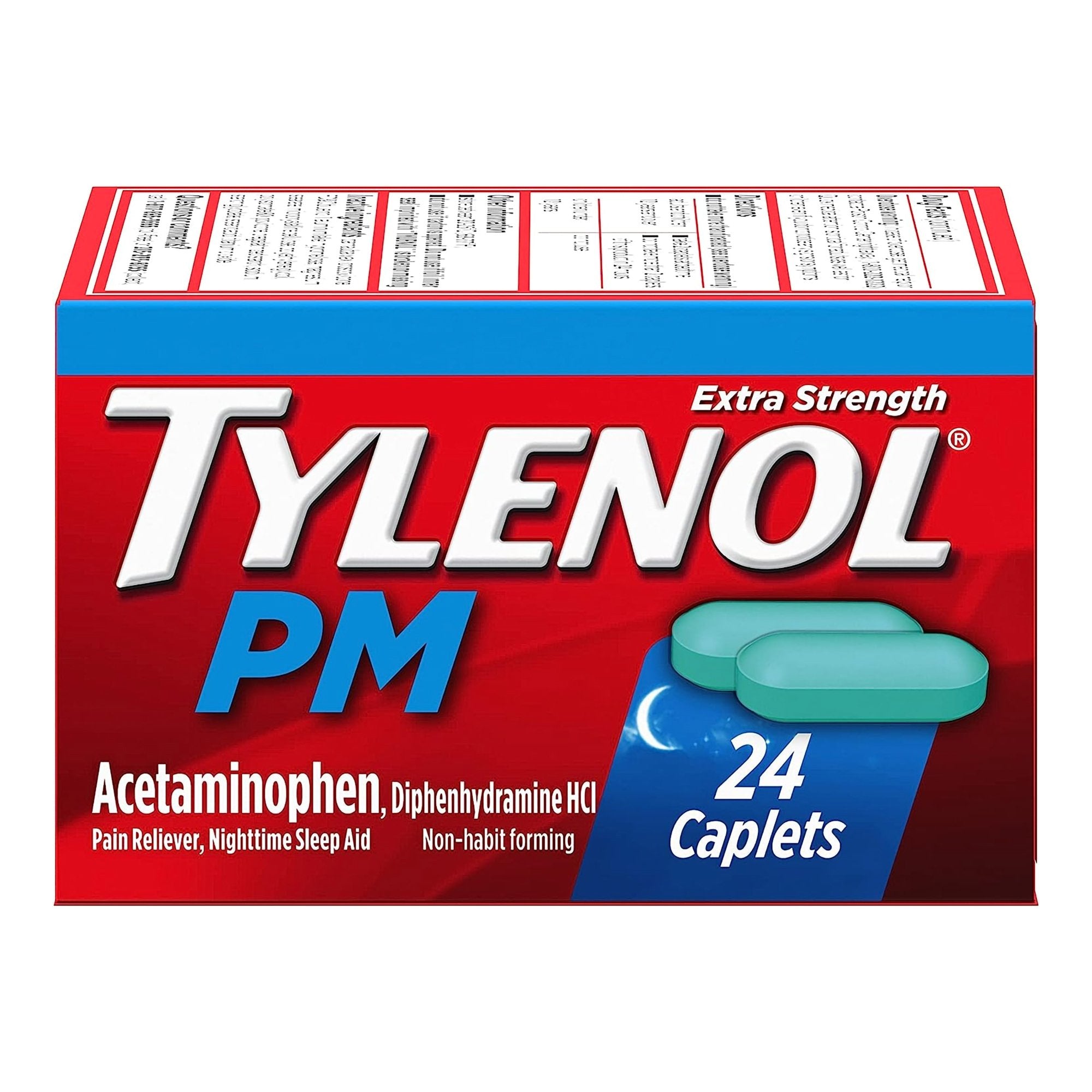 Night Time Pain Relief Tylenol® PM 500 mg - 25 mg Strength Acetaminophen Capsule